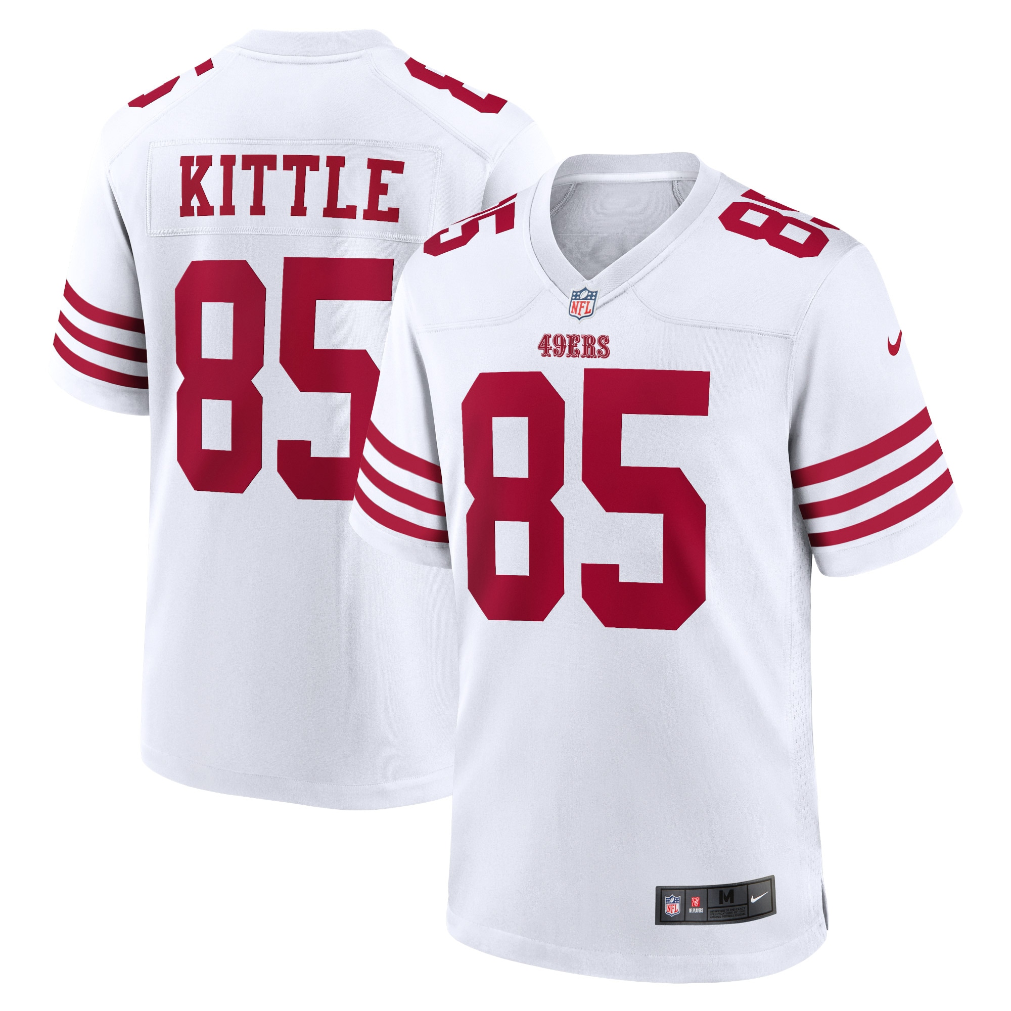 Men's San Francisco 49ers George Kittle White Team Game Jersey Js8774
