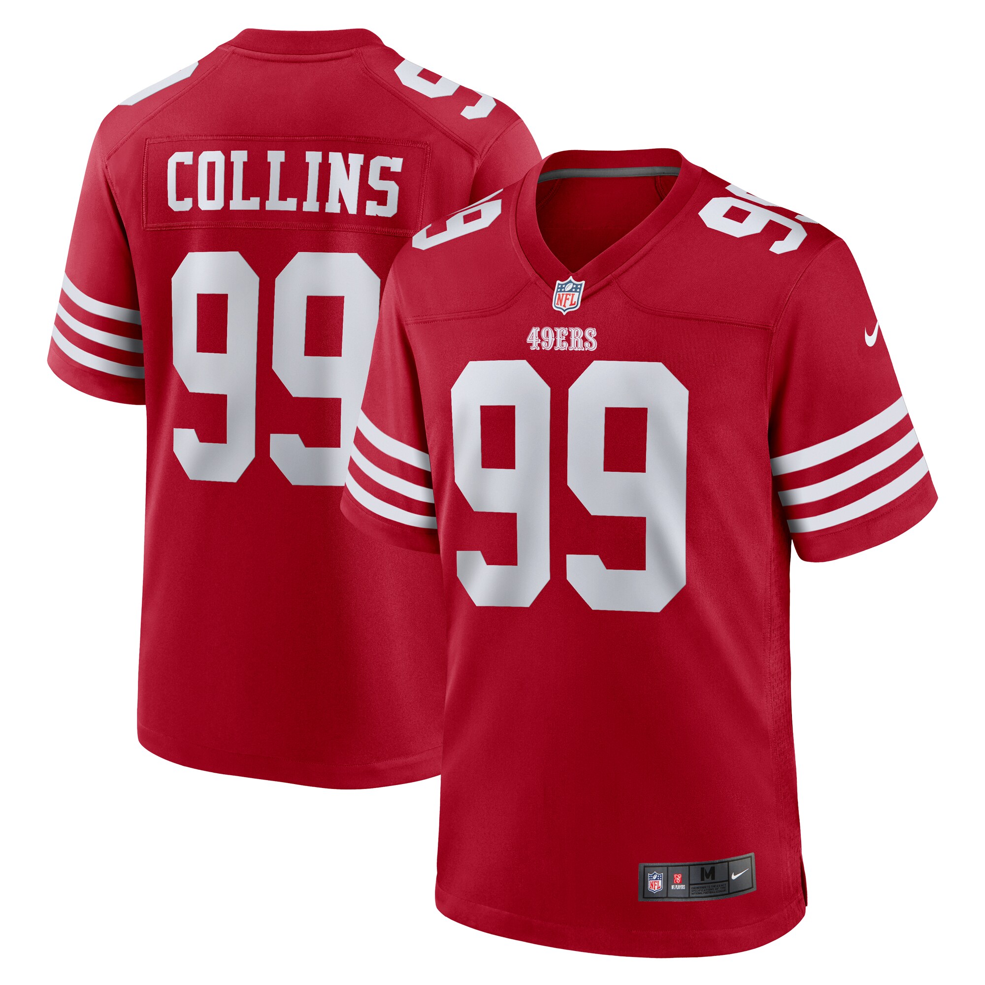 Men's San Francisco 49ers Maliek Collins Scarlet Game Jersey Js8901