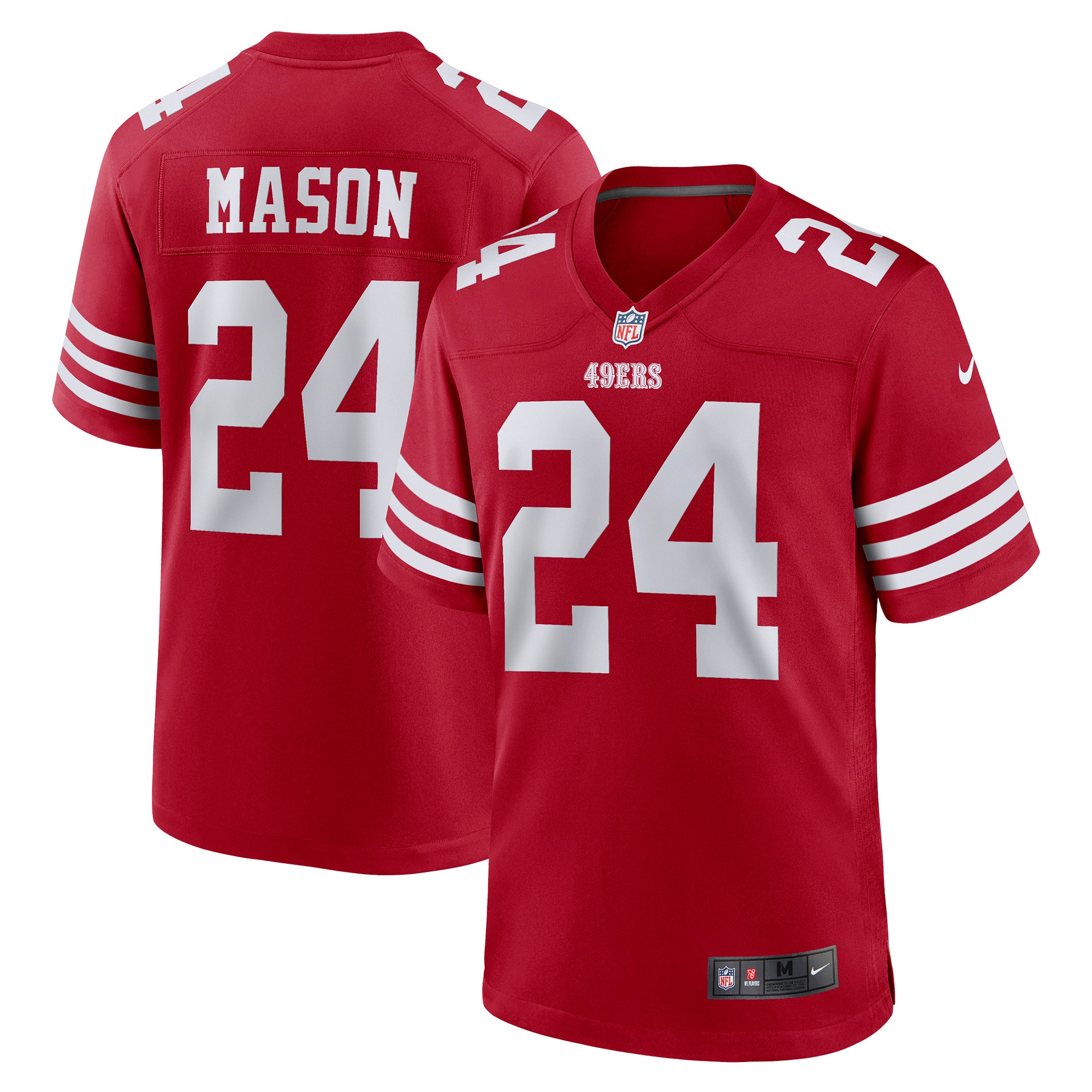 Men's San Francisco 49ers Mason Scarlet Game Player Jersey Js9409