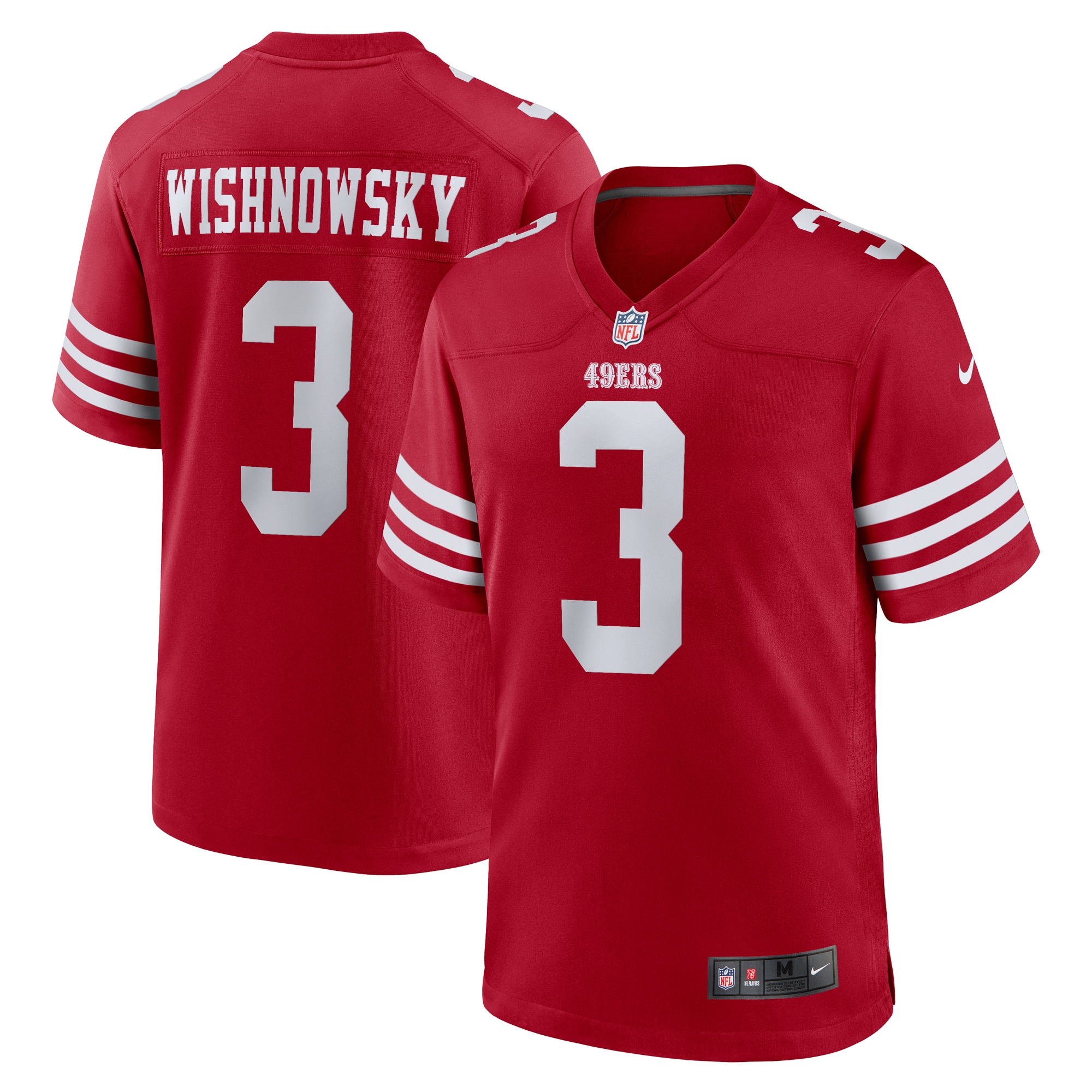 Men's San Francisco 49ers Mitch Wishnowsky Scarlet Game Jersey Js2939