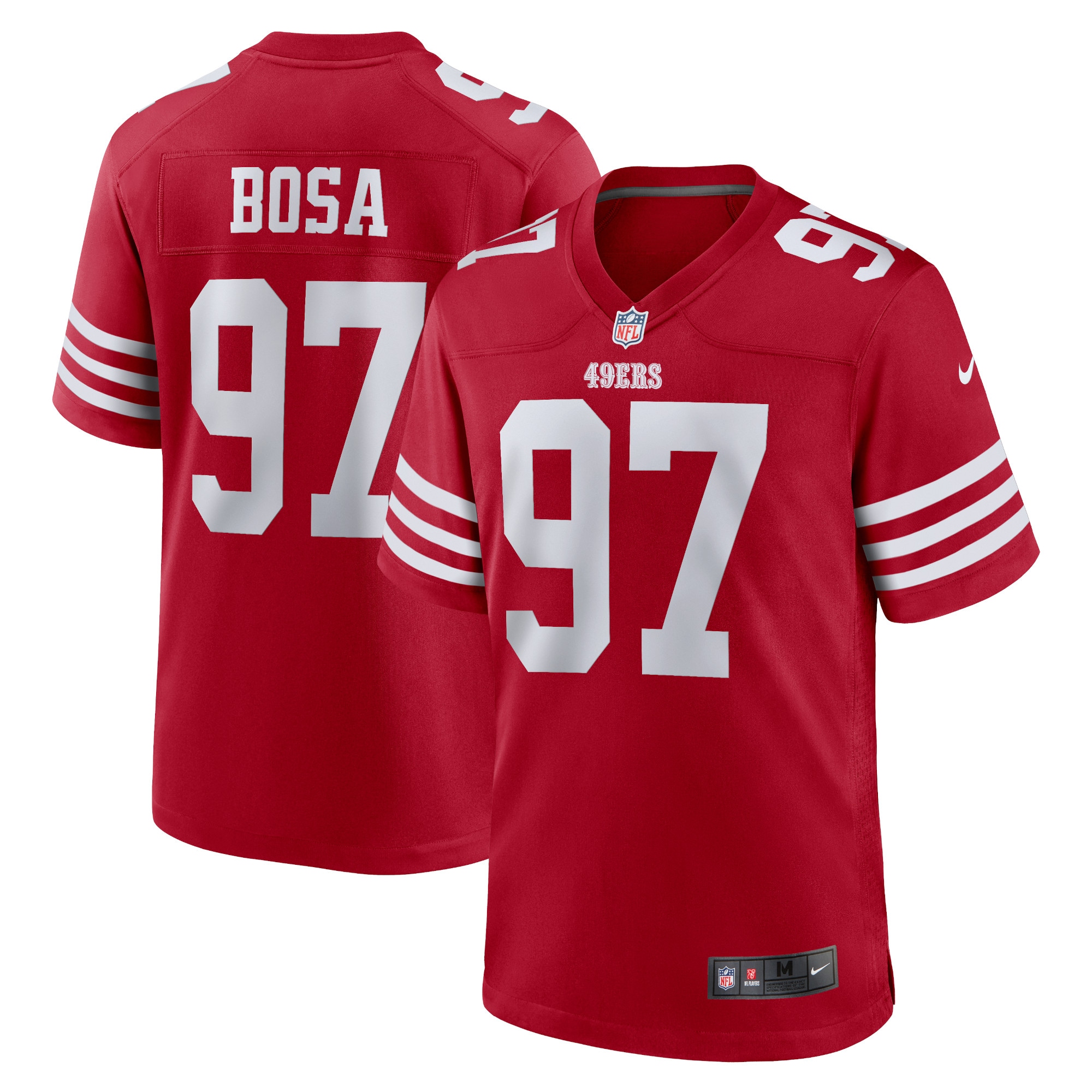 Men's San Francisco 49ers Nick Bosa Scarlet Player Game Jersey Js1887
