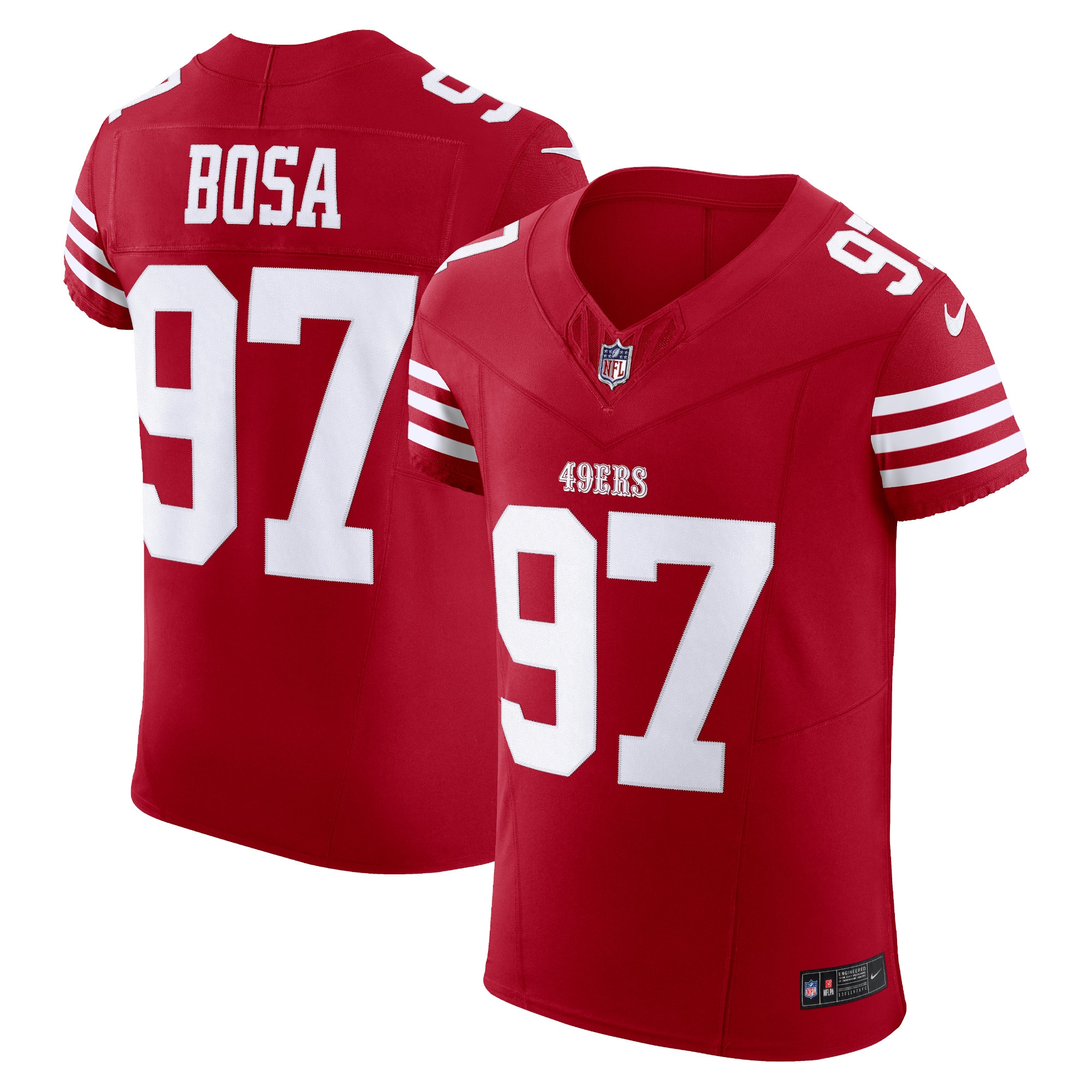 Men's San Francisco 49ers Nick Bosa Scarlet Vapor F.u.s.e. Elite Jersey Js1502
