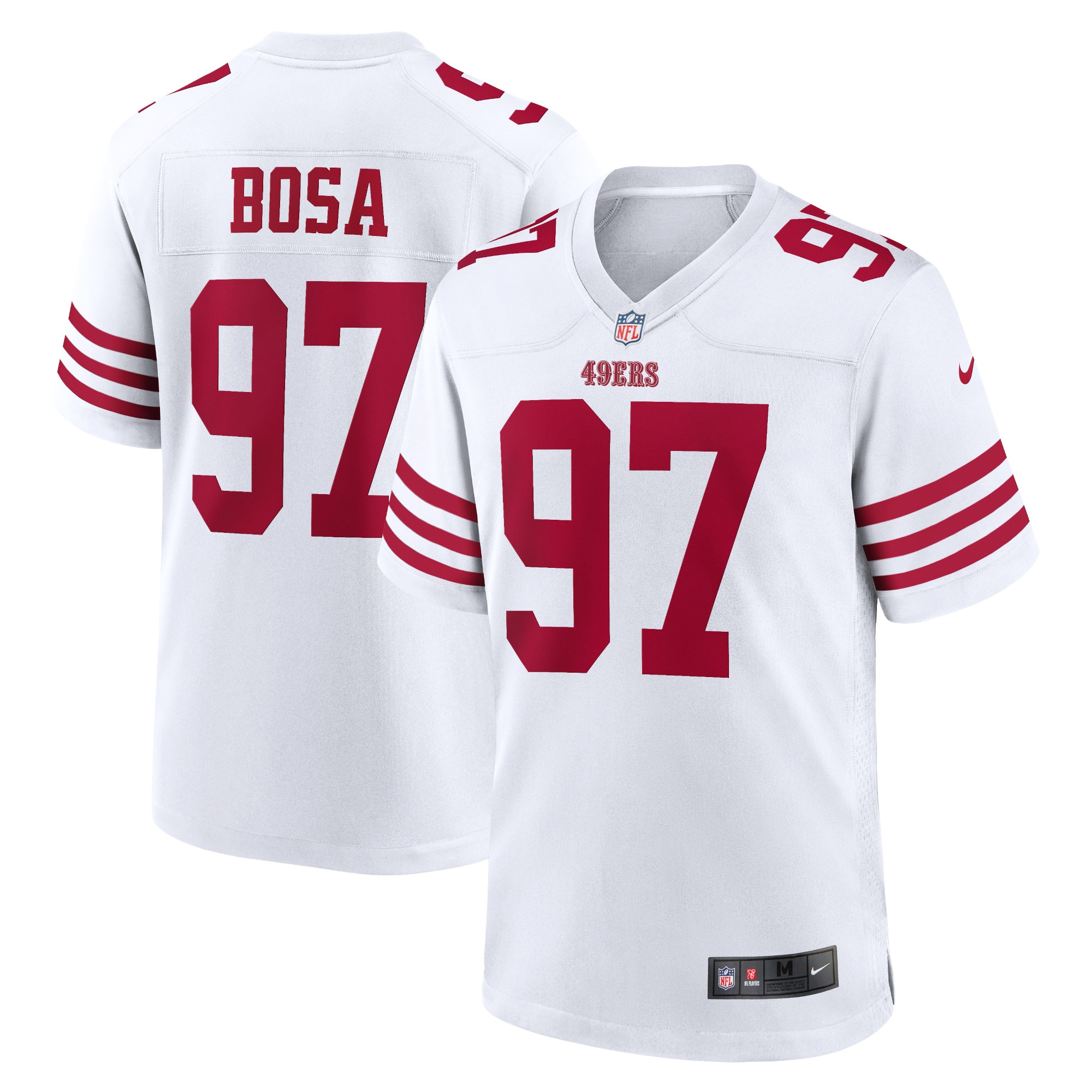 Men's San Francisco 49ers Nick Bosa White Player Game Jersey Js6573