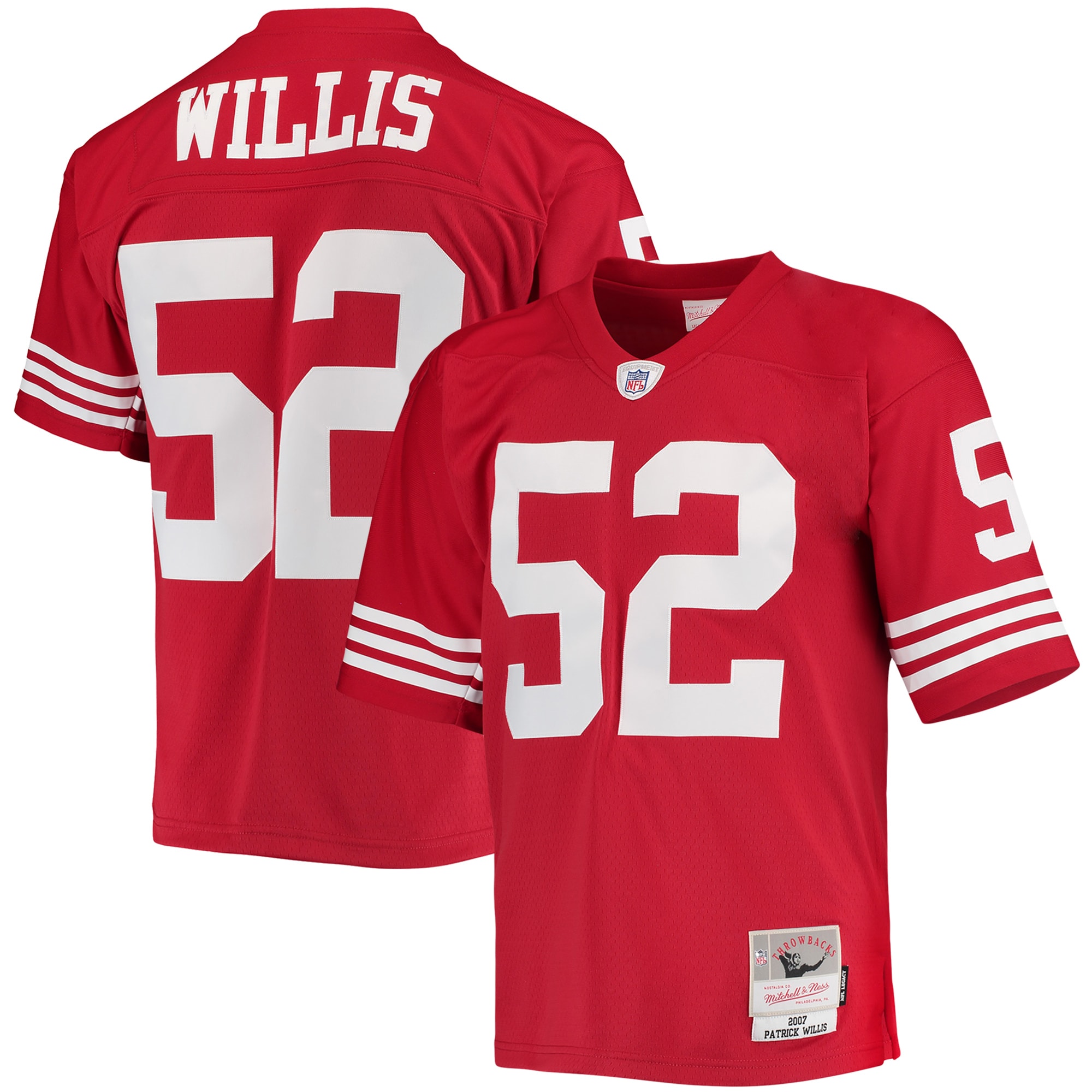 Men's San Francisco 49ers Patrick Willis Mitchell & Ness Scarlet Legacy Jersey Js7507