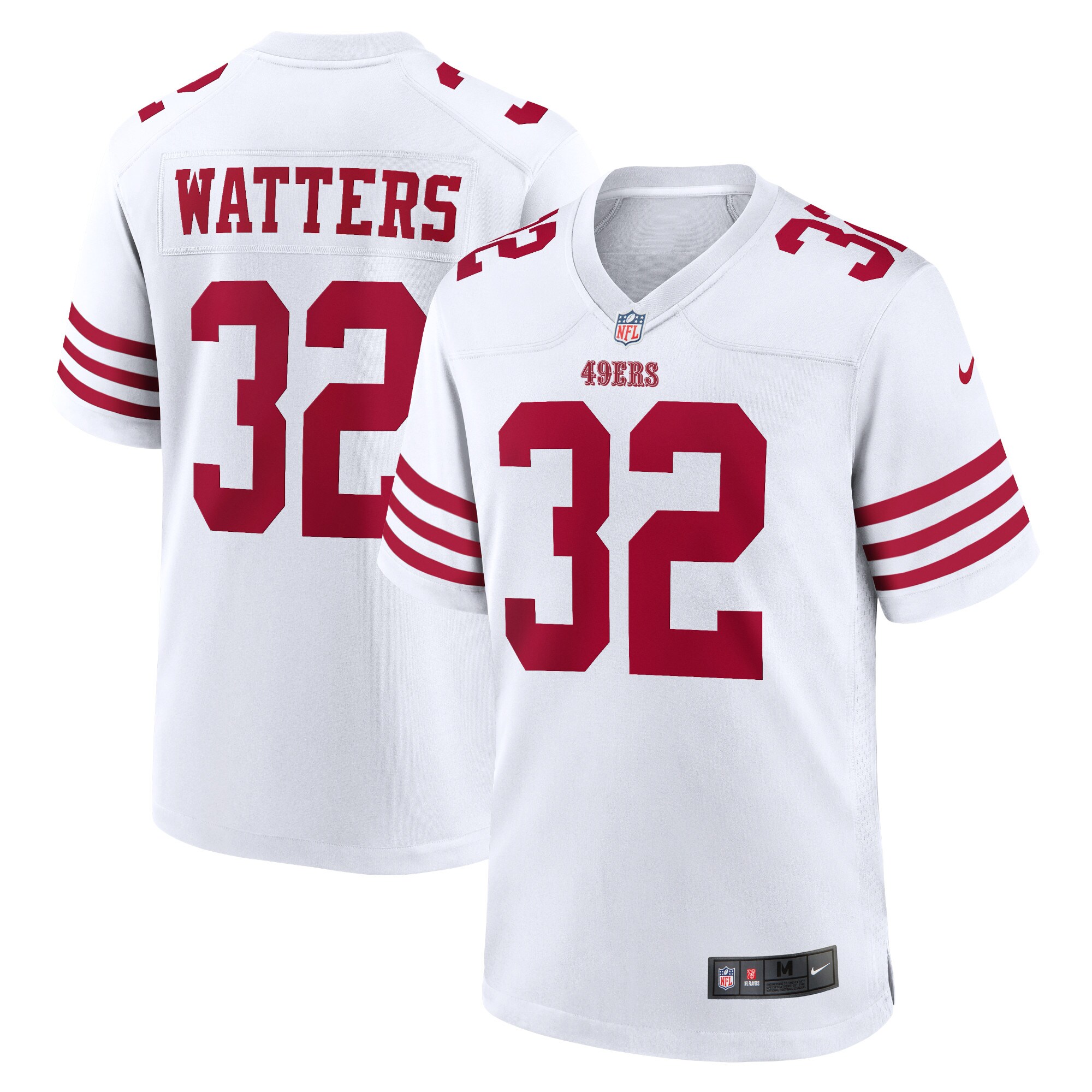 Men's San Francisco 49ers Ricky Watters White Retired Player Game Jersey Js7601