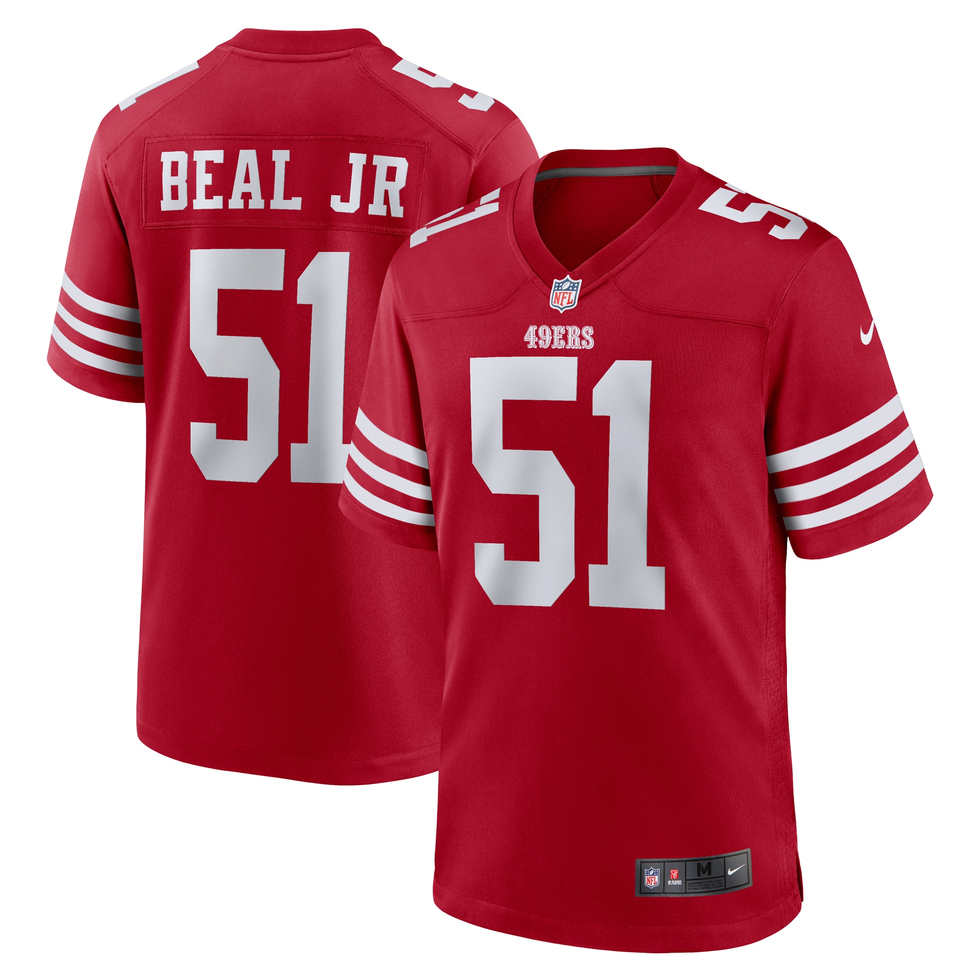 Men's San Francisco 49ers Robert Beal Jr Scarlet Game Jersey Js5486