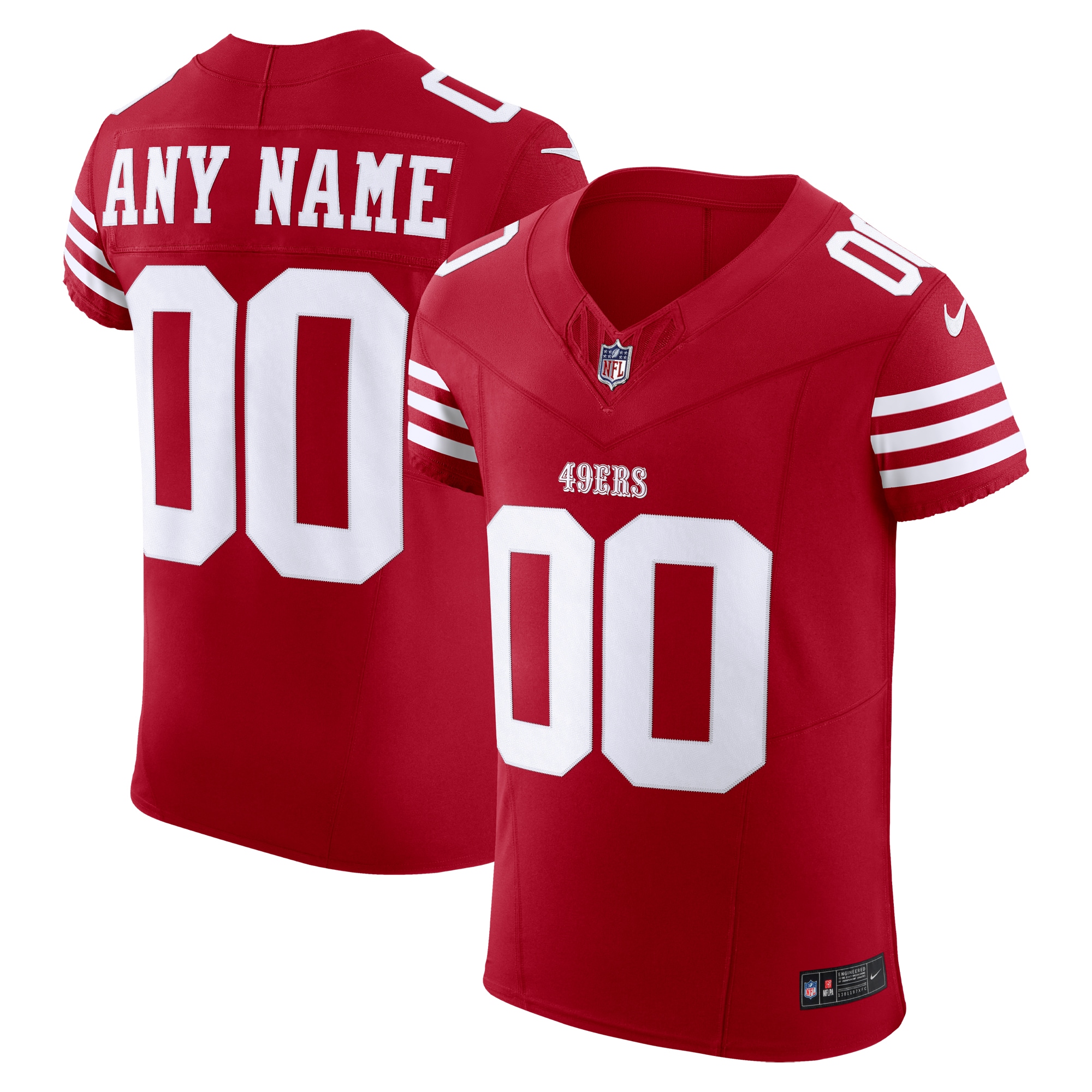 Men's San Francisco 49ers Scarlet Vapor F.u.s.e. Elite Custom Jersey Js4217