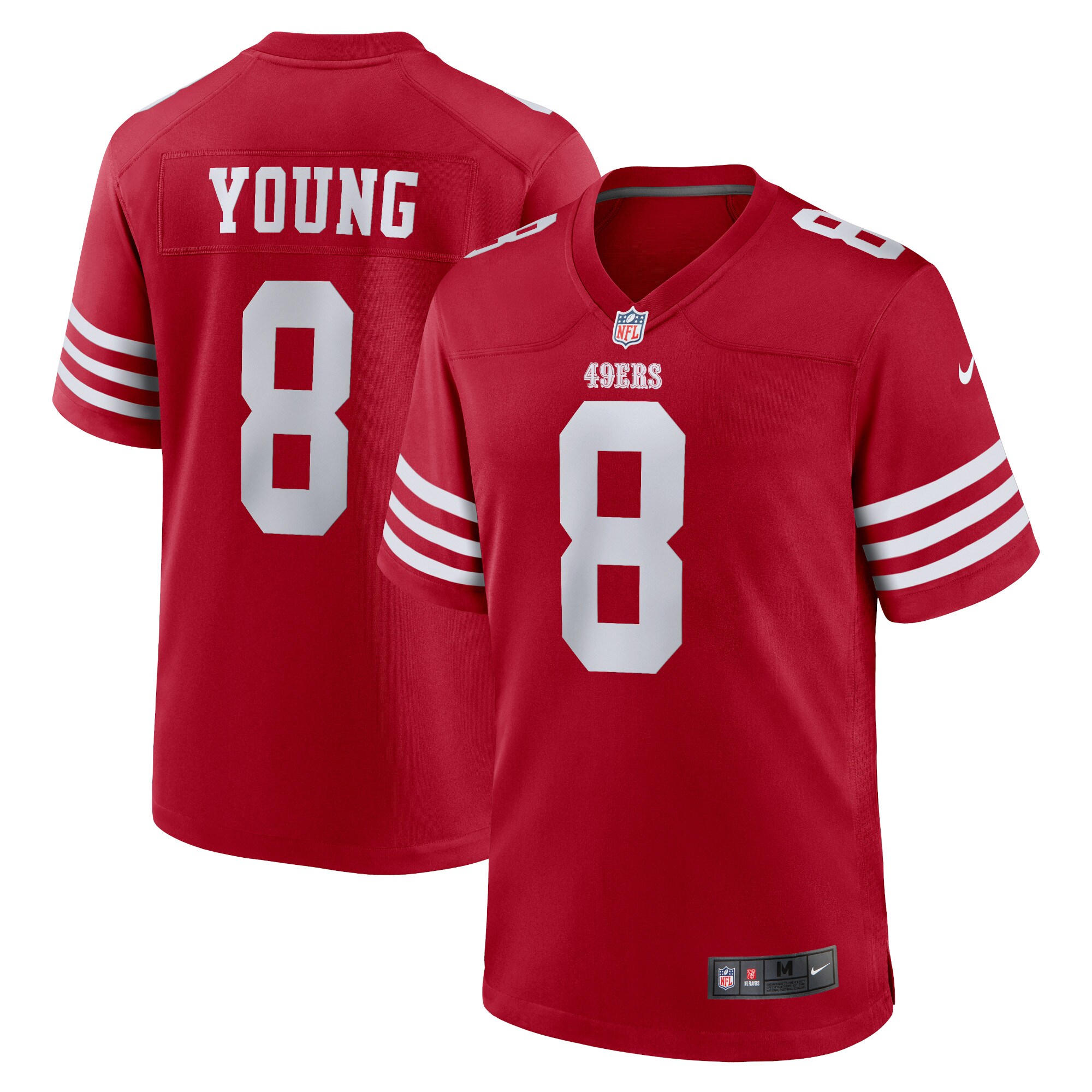 Men's San Francisco 49ers Steve Young Scarlet Retired Player Game Jersey Js5431
