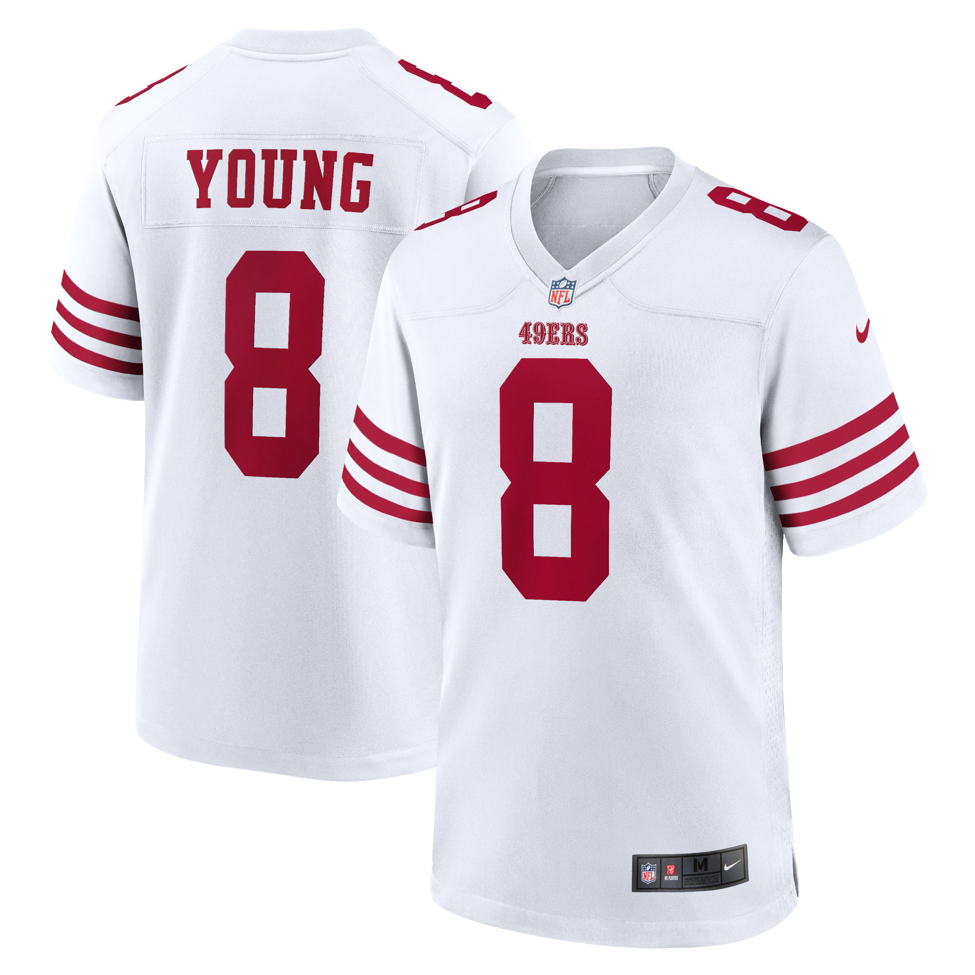 Men's San Francisco 49ers Steve Young White Retired Game Player Jersey Js1797