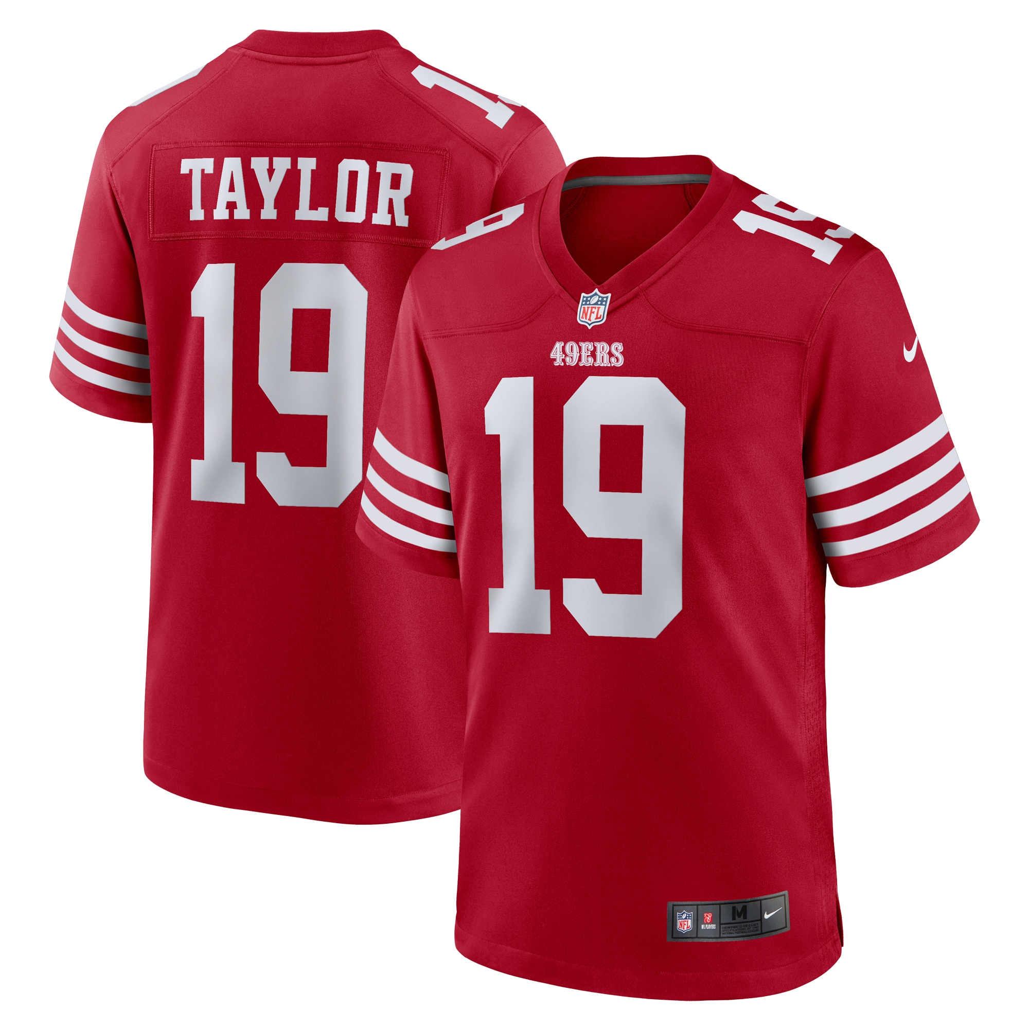 Men's San Francisco 49ers Trent Taylor Scarlet Team Game Jersey Js2696