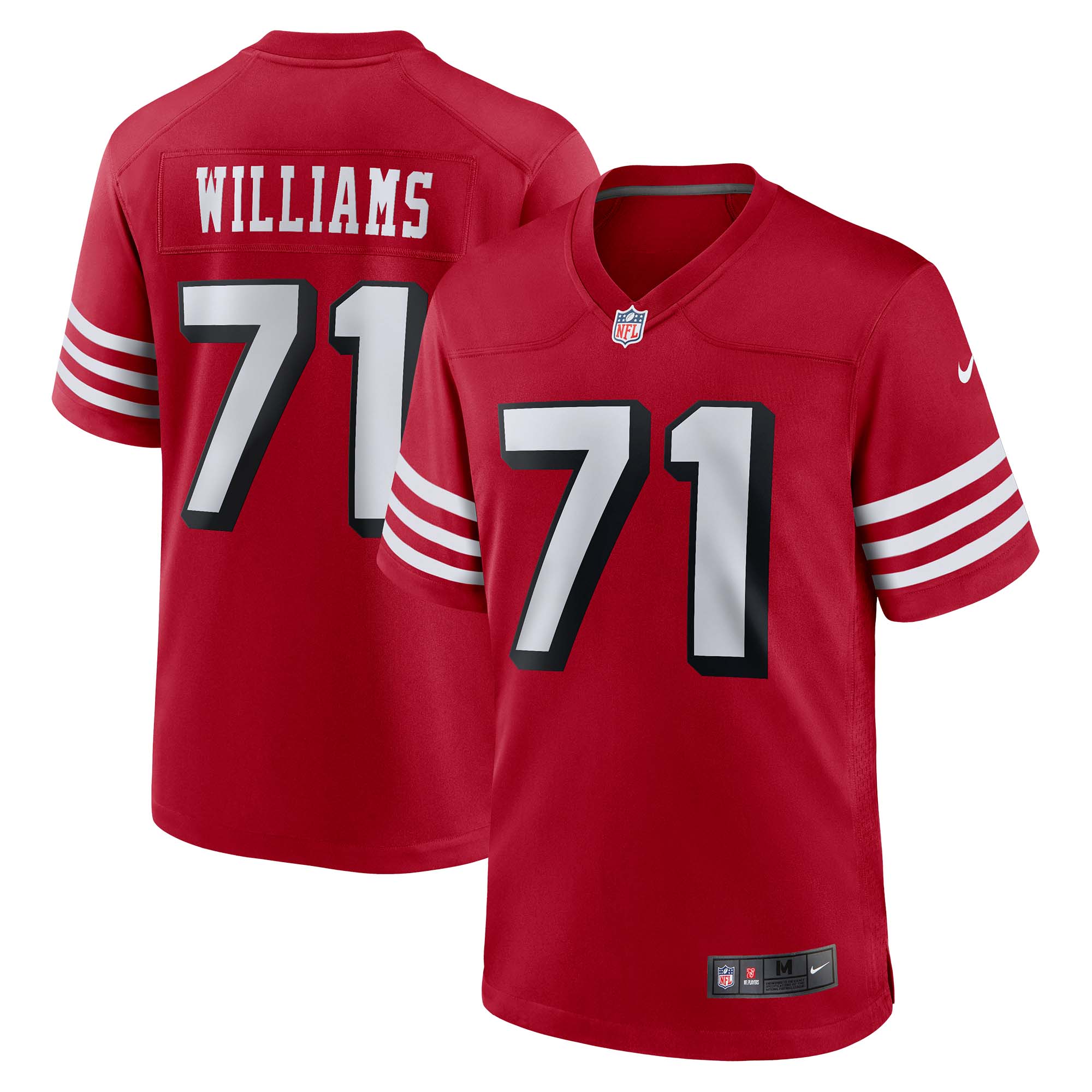Men's San Francisco 49ers Trent Williams Scarlet Alternate Game Jersey Js6258