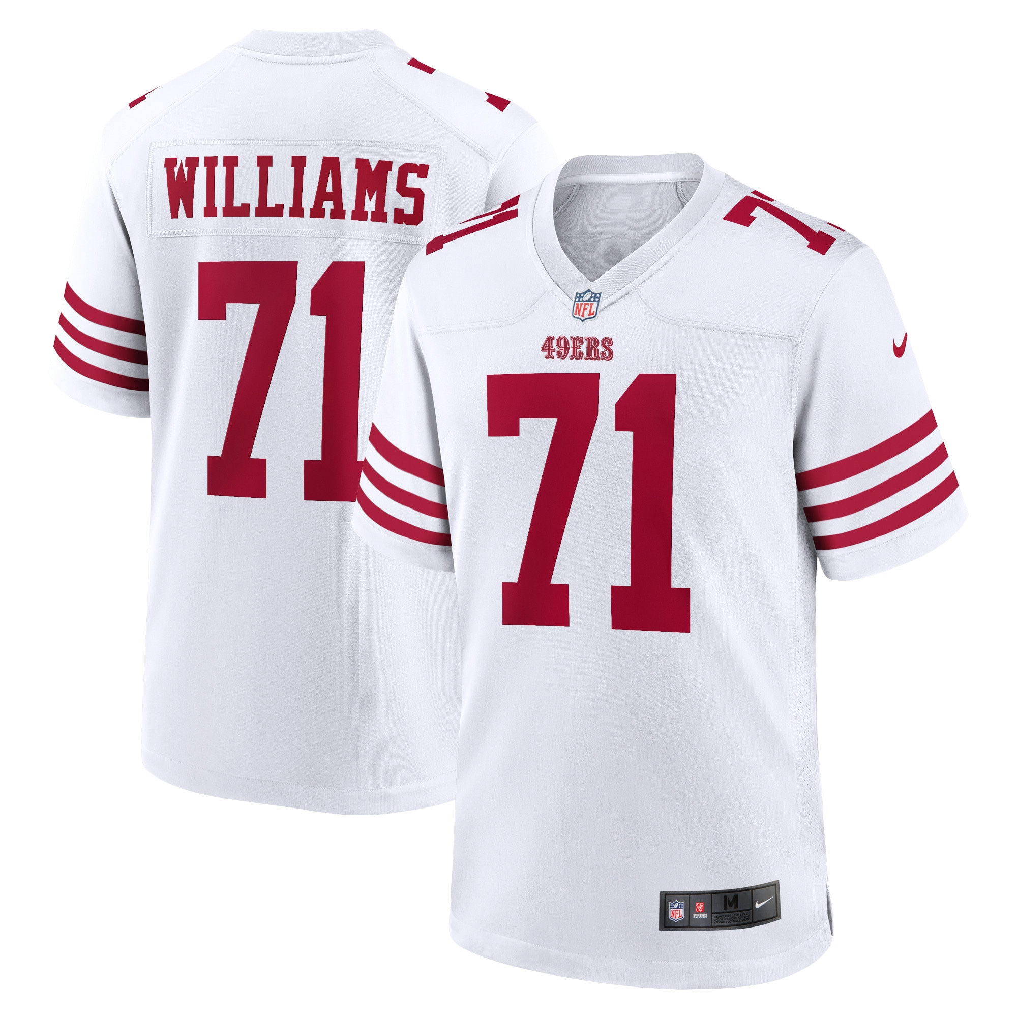 Men's San Francisco 49ers Trent Williams White Player Game Jersey Js9336