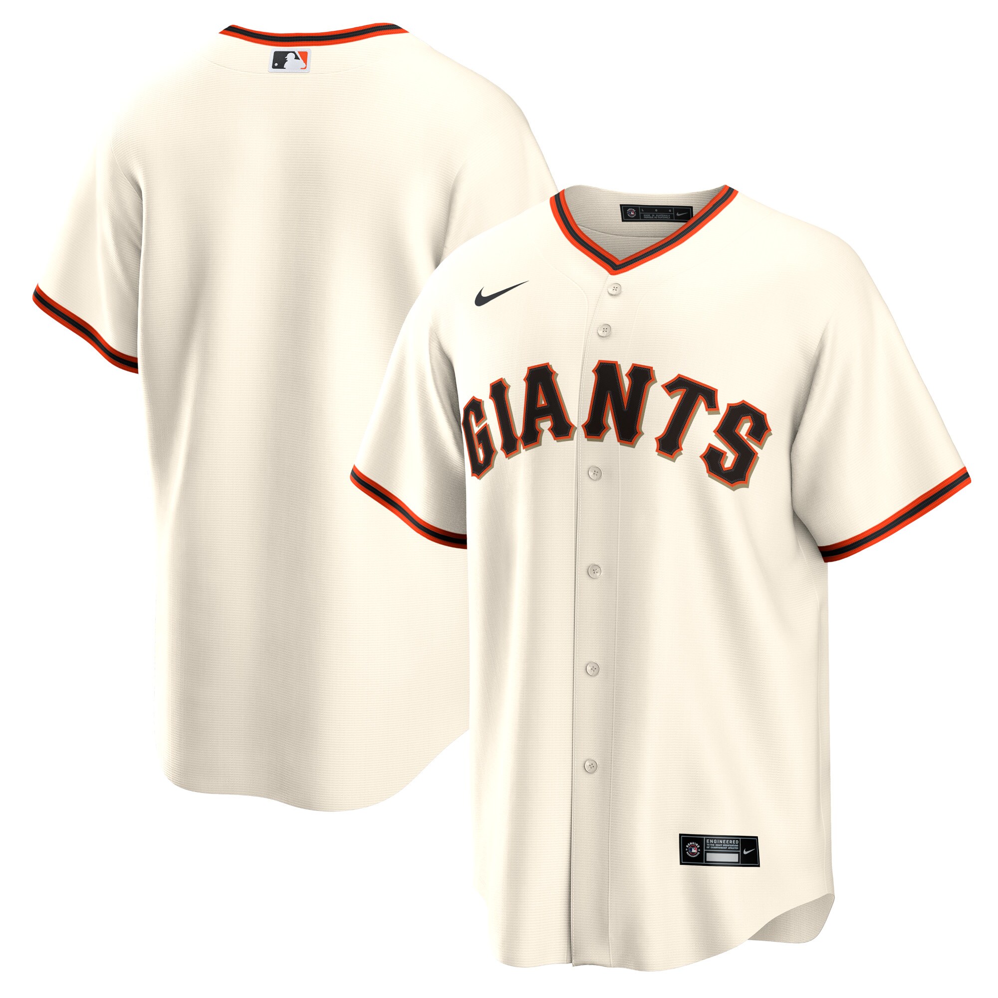 Men's San Francisco Giants Cream Home Blank Jersey