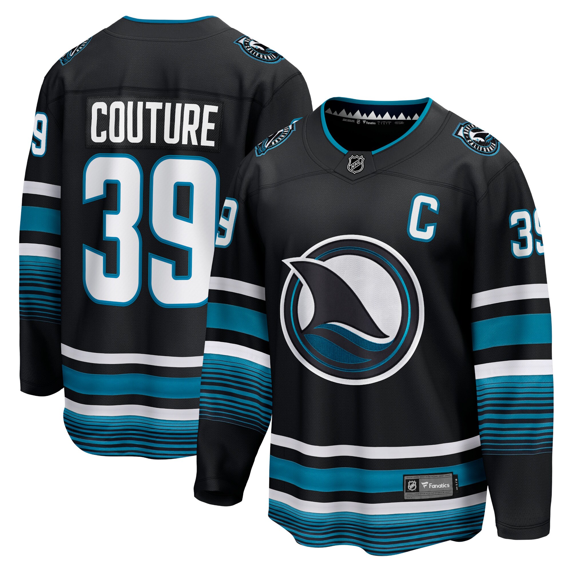 Men's San Jose Sharks Logan Couture Black Alternate Premier Breakaway Player Jersey