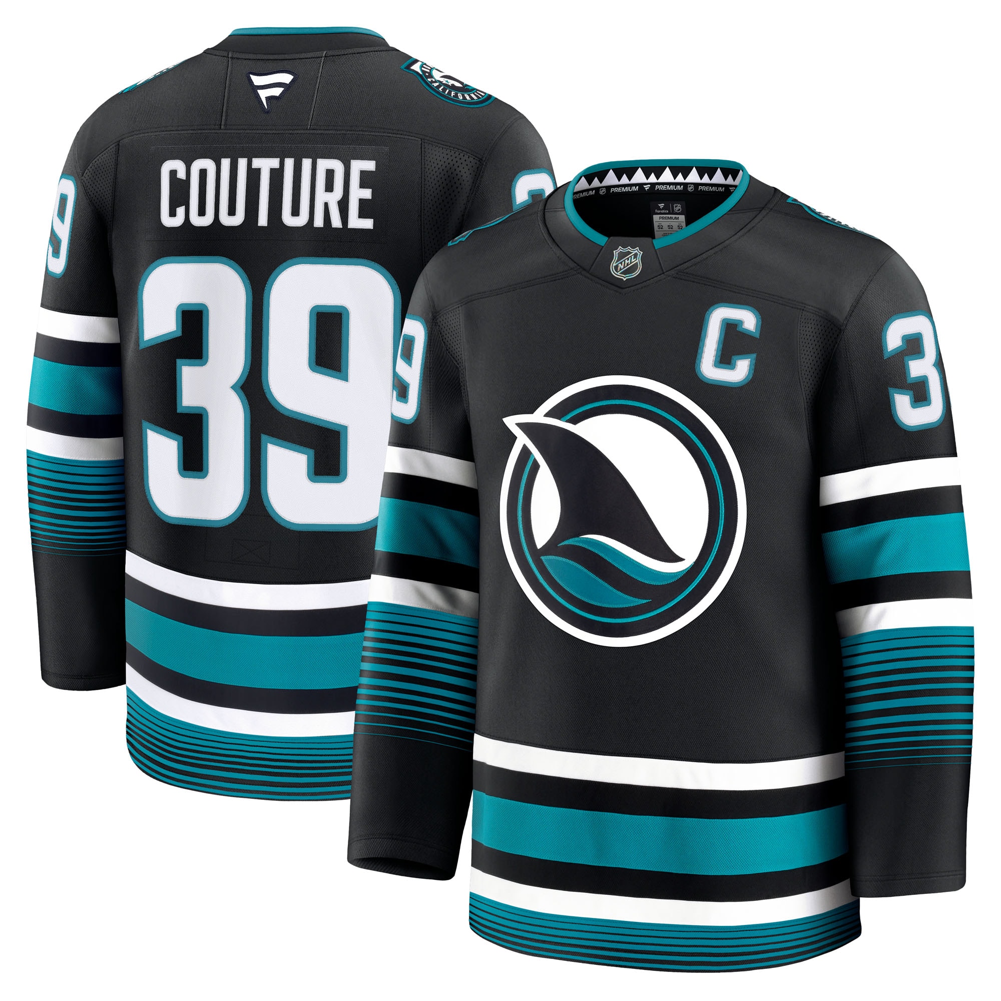 Men's San Jose Sharks Logan Couture Black Alternate Premium Jersey