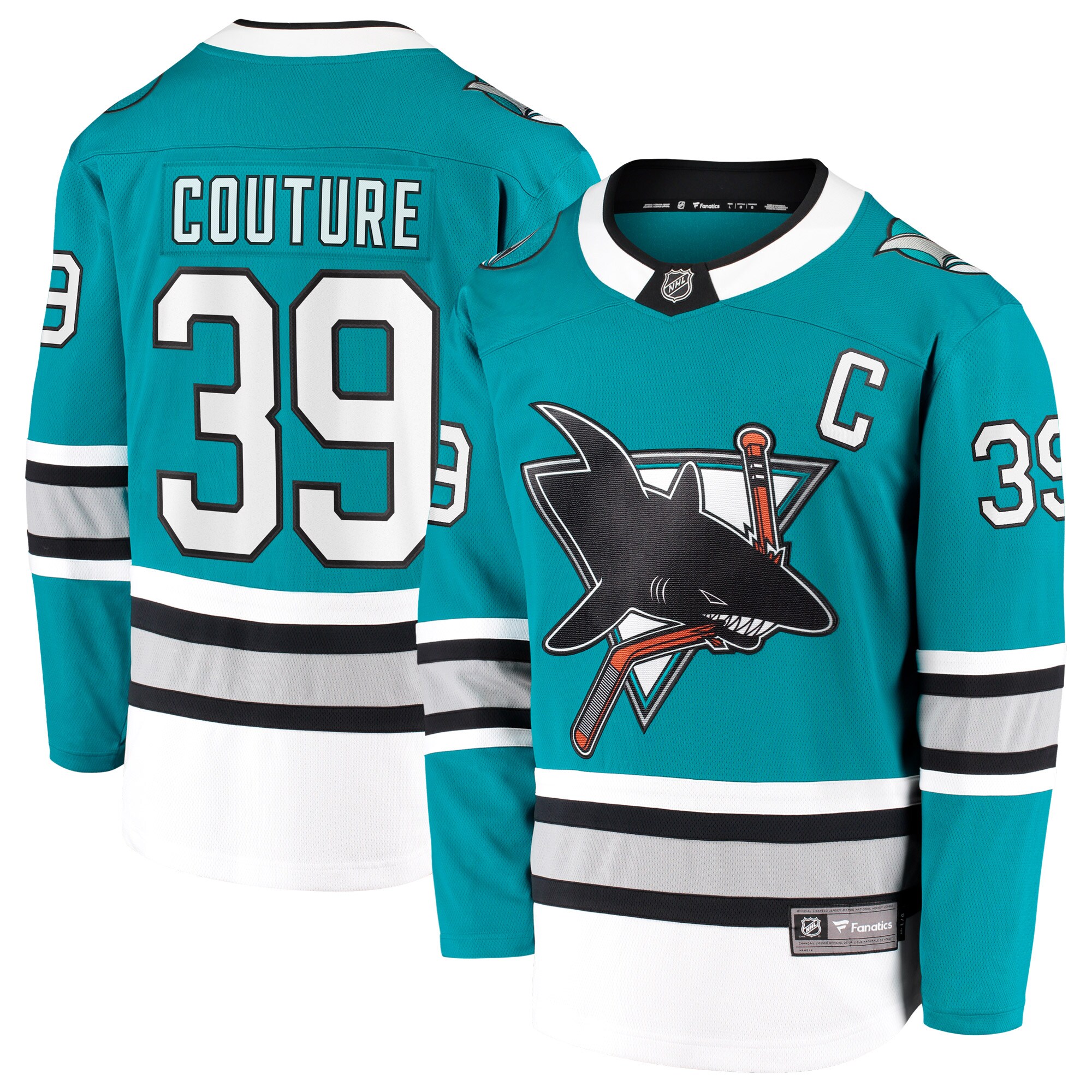 Men's San Jose Sharks Logan Couture Teal 30th Anniversary Premier Breakaway Player Jersey
