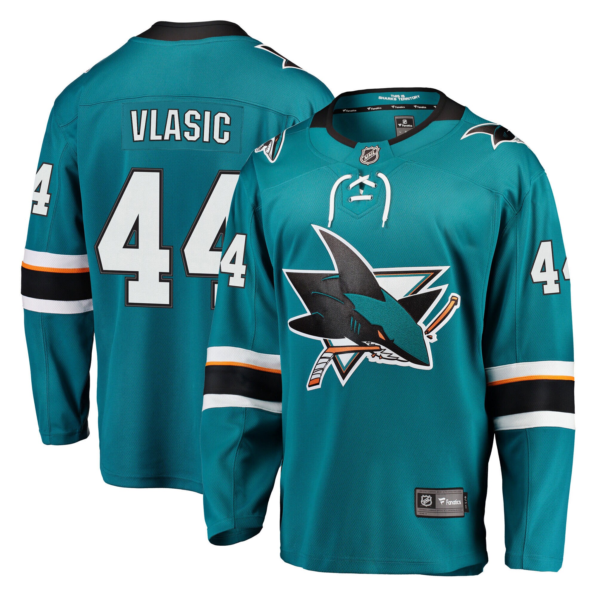 Men's San Jose Sharks Marc-edouard Vlasic Teal Premier Breakaway Player Jersey