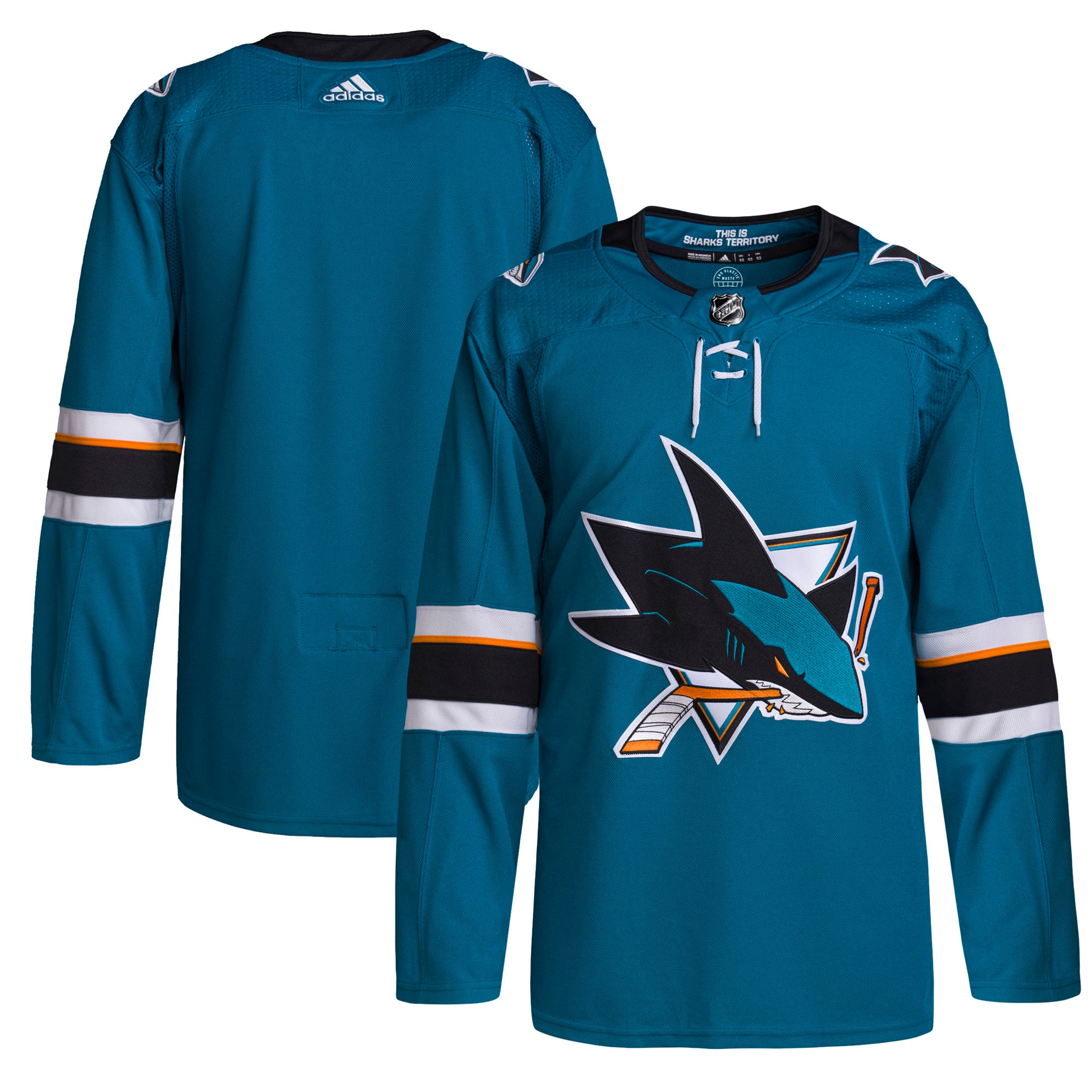 Men's San Jose Sharks Teal 2021/22 Home Primegreen Jersey