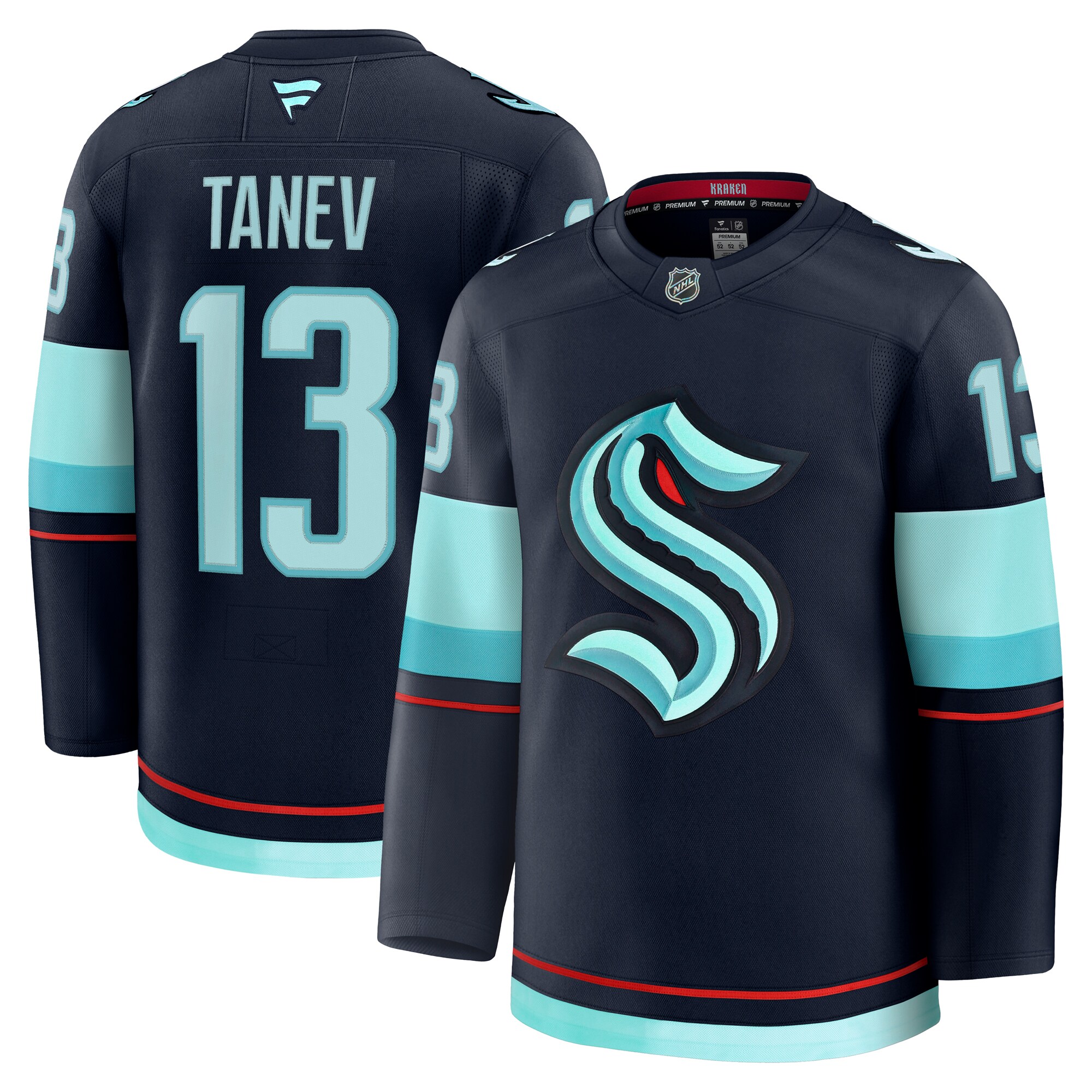 Men's Seattle Kraken Brandon Tanev Deep Sea Blue Home Premium Jersey