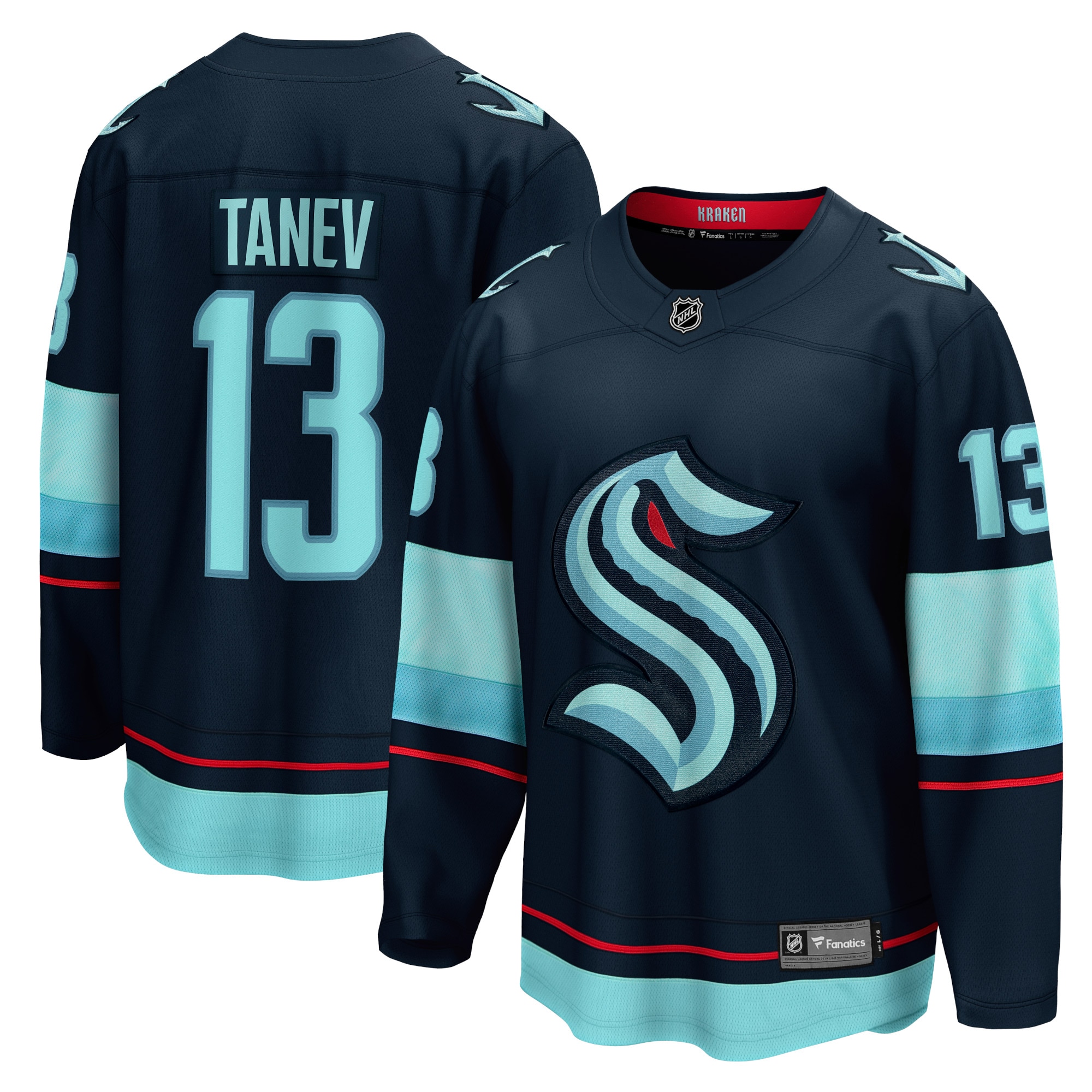 Men's Seattle Kraken Brandon Tanev Navy Home Breakaway Player Jersey
