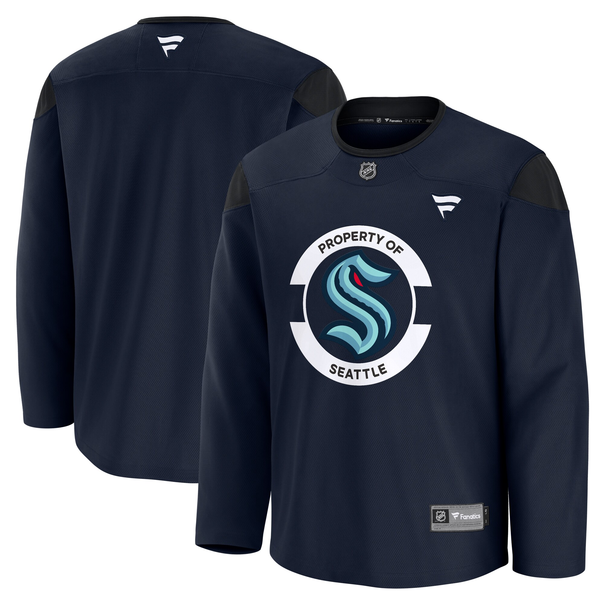 Men's Seattle Kraken Deep Sea Blue Team Practice Jersey