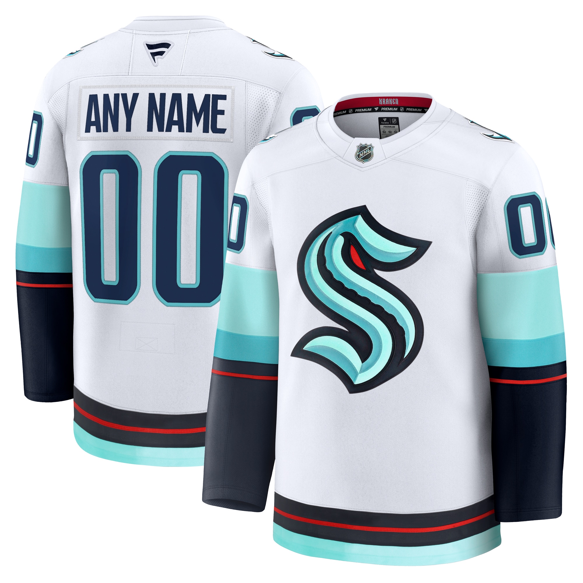 Men's Seattle Kraken White Away Premium Custom Jersey