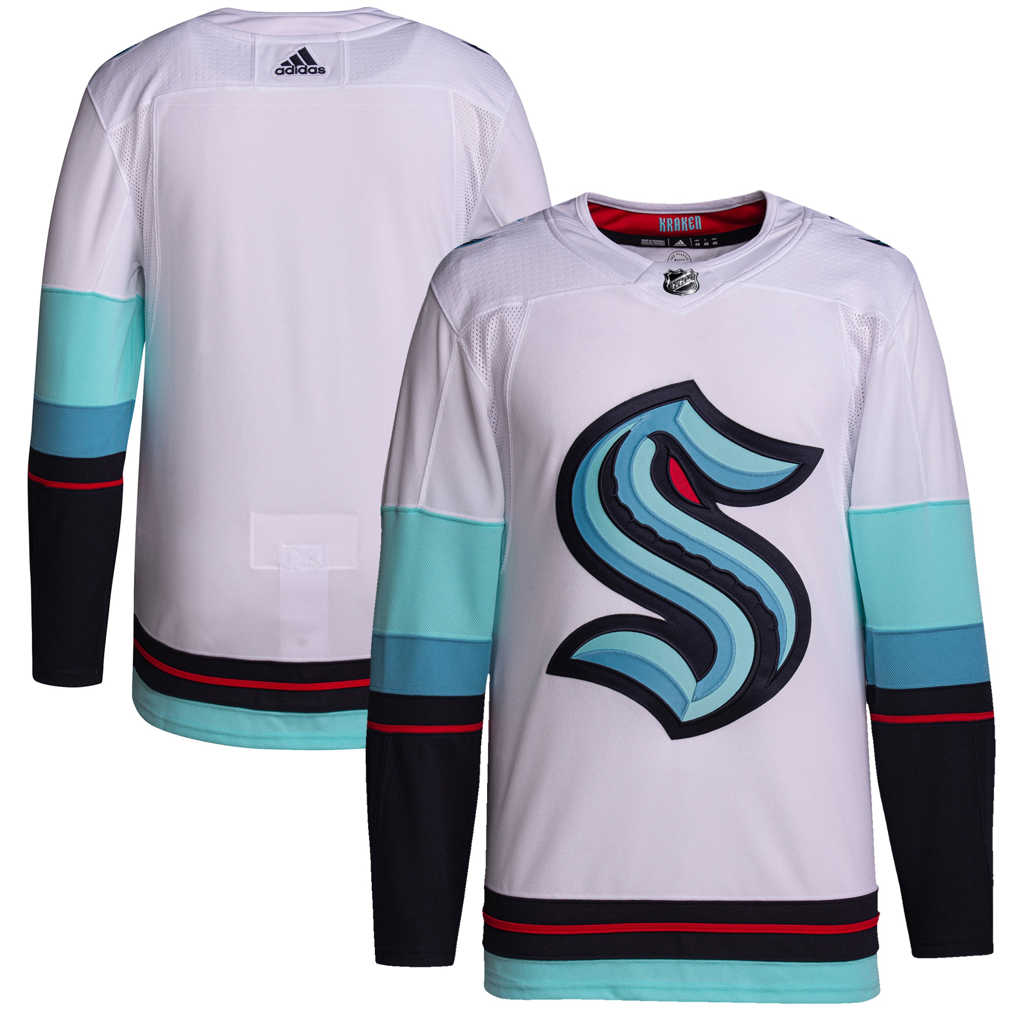 Men's Seattle Kraken White Away Primegreen Jersey