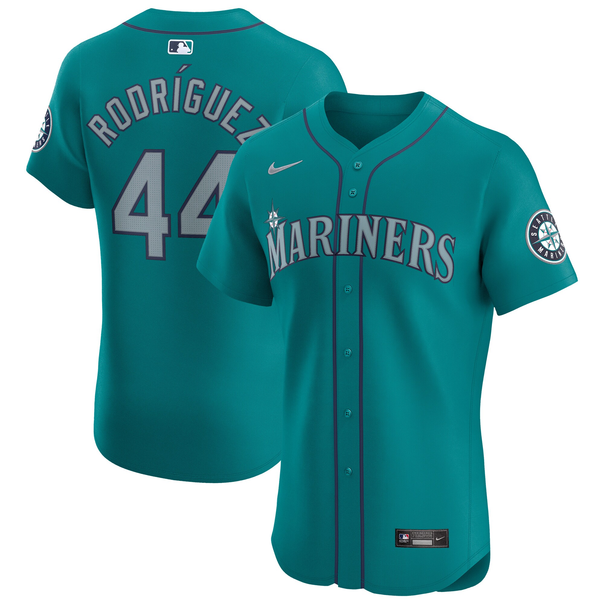 Men's Seattle Mariners Julio Rodr?guez Aqua Alternate Elite Player Jersey