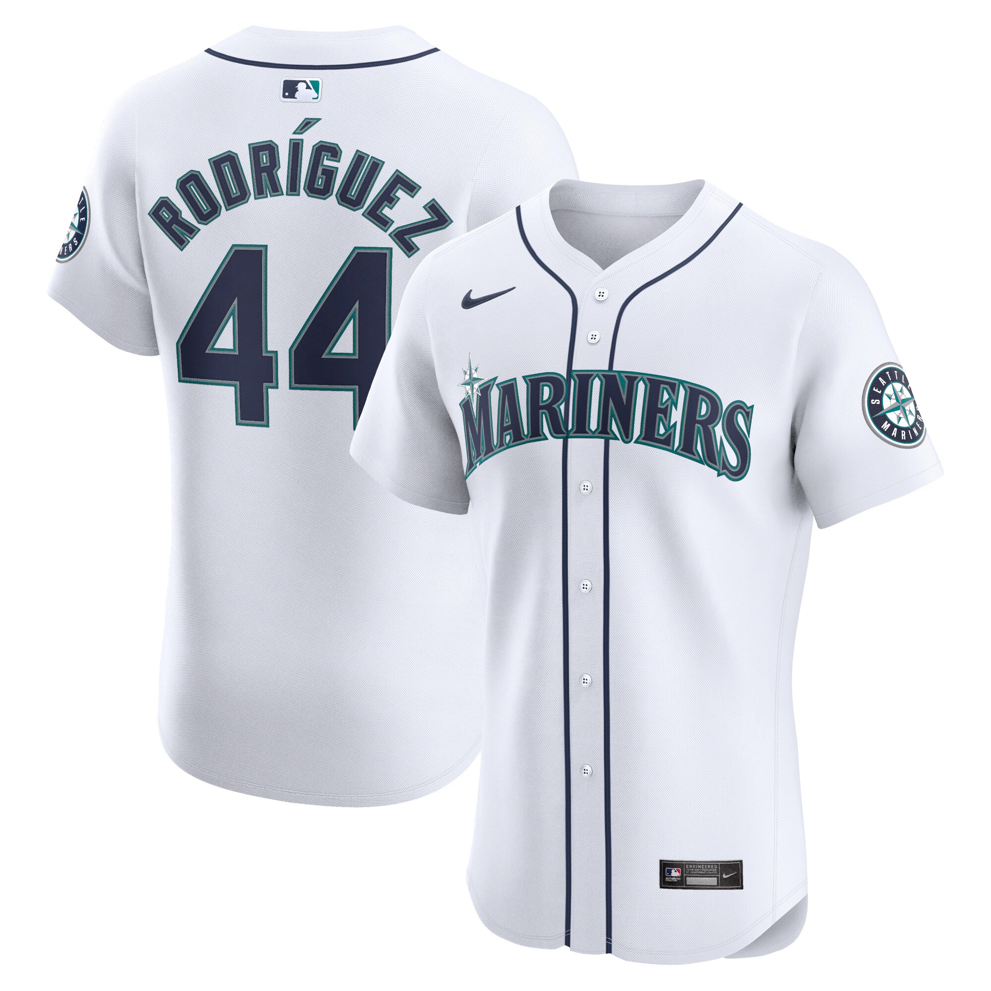 Men's Seattle Mariners Julio Rodr?guez White Home Elite Player Jersey