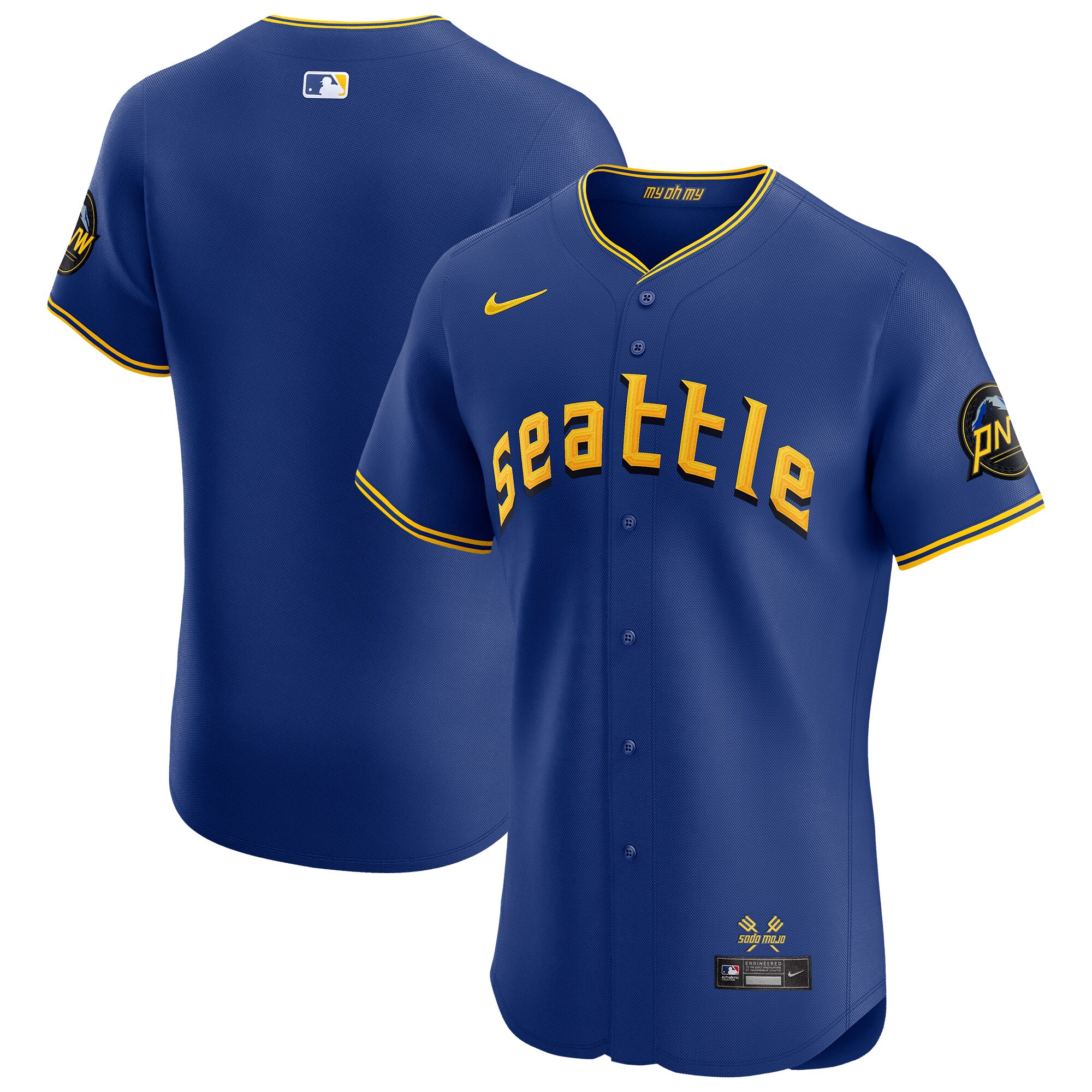 Men's Seattle Mariners Royal City Connect Elite Jersey
