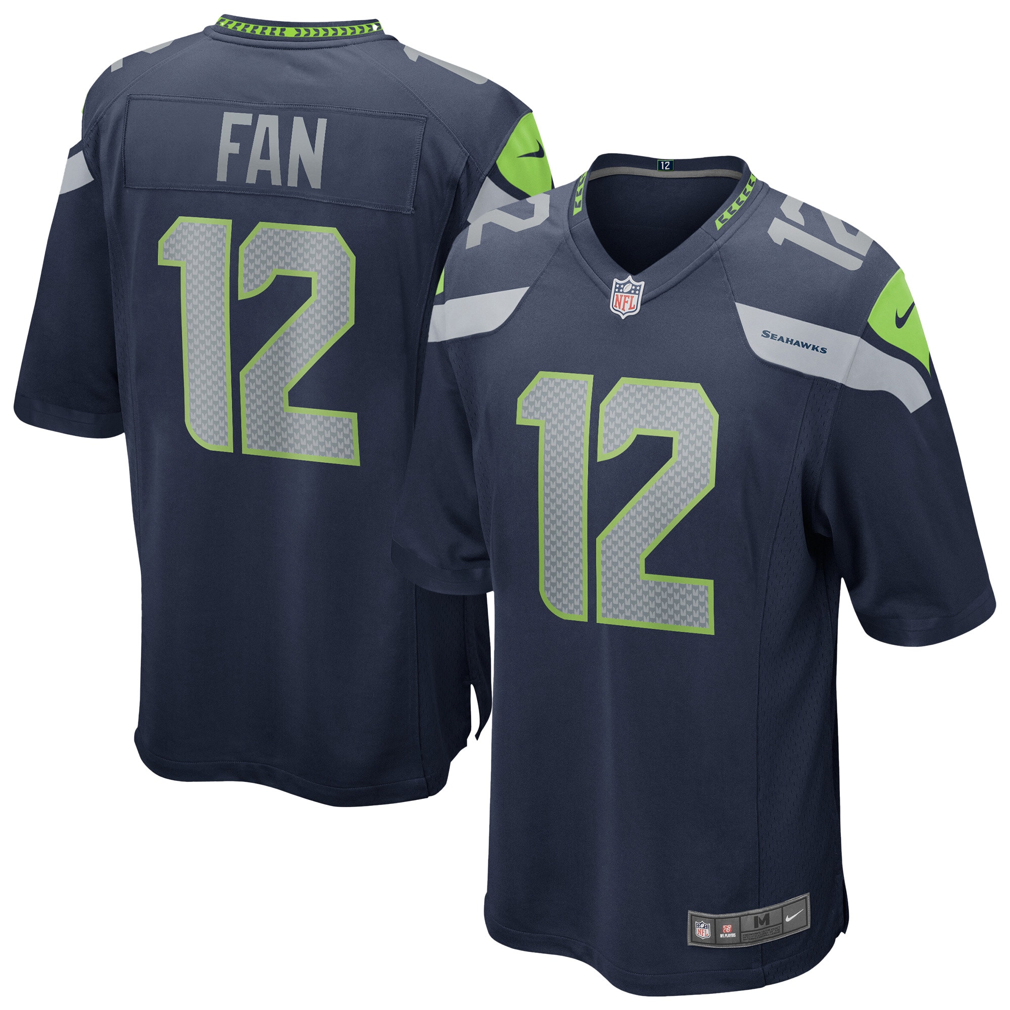 Men's Seattle Seahawks 12s College Navy Team Game Jersey Js7080