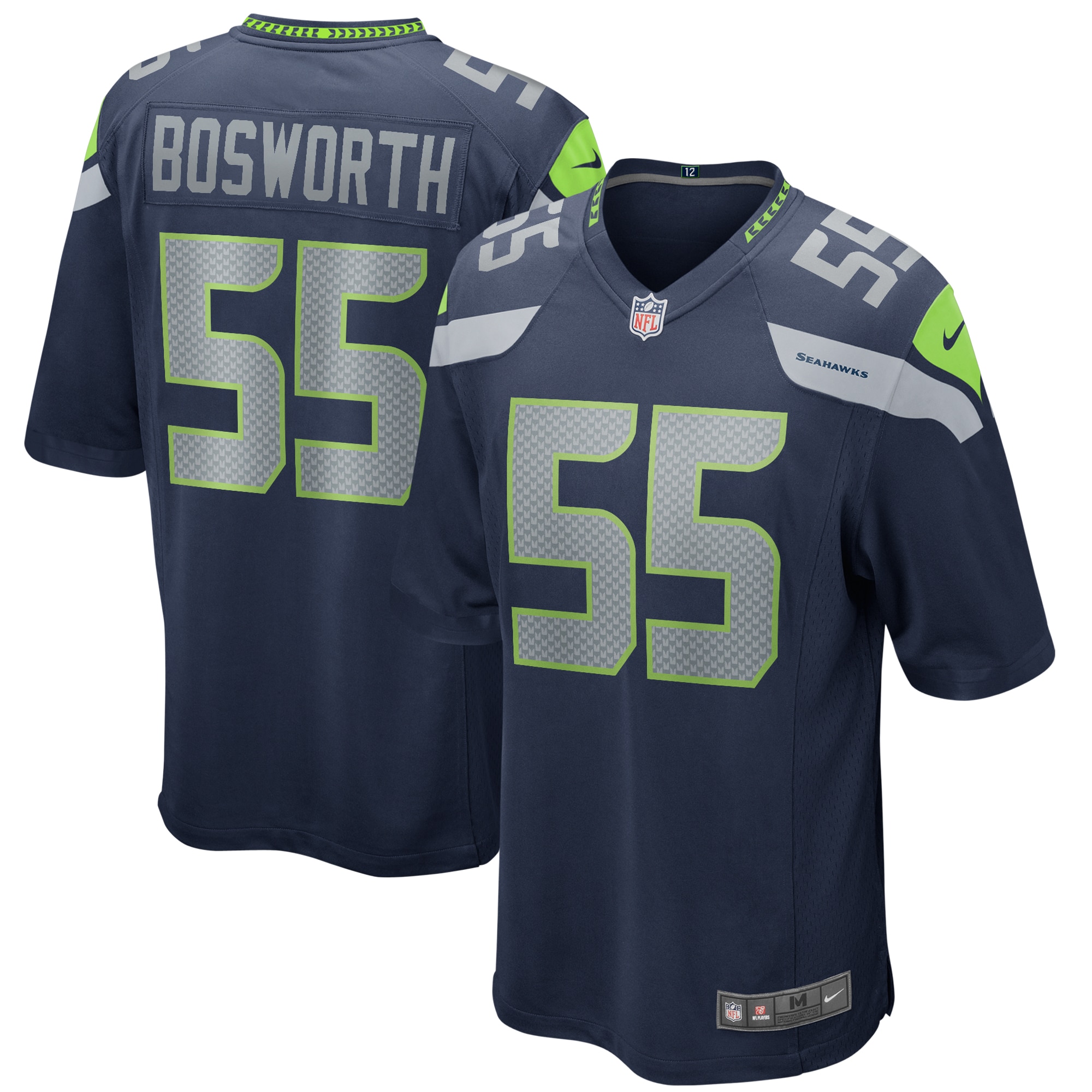 Men's Seattle Seahawks Brian Bosworth College Navy Game Retired Player Jersey Js1404