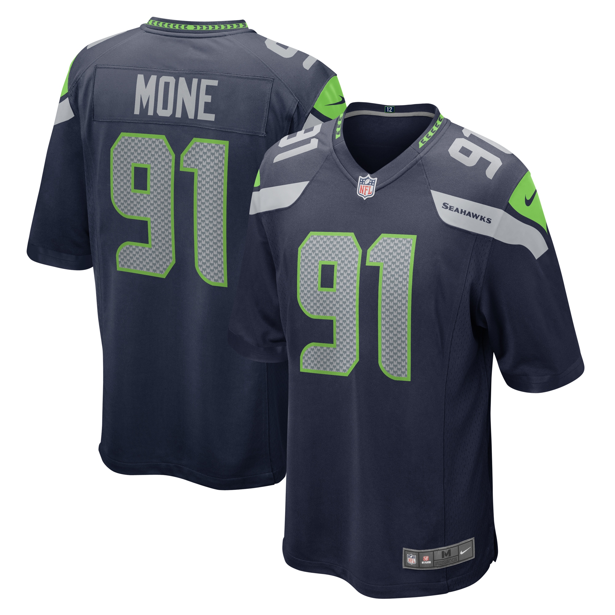 Men's Seattle Seahawks Bryan Mone College Navy Game Jersey Js5873