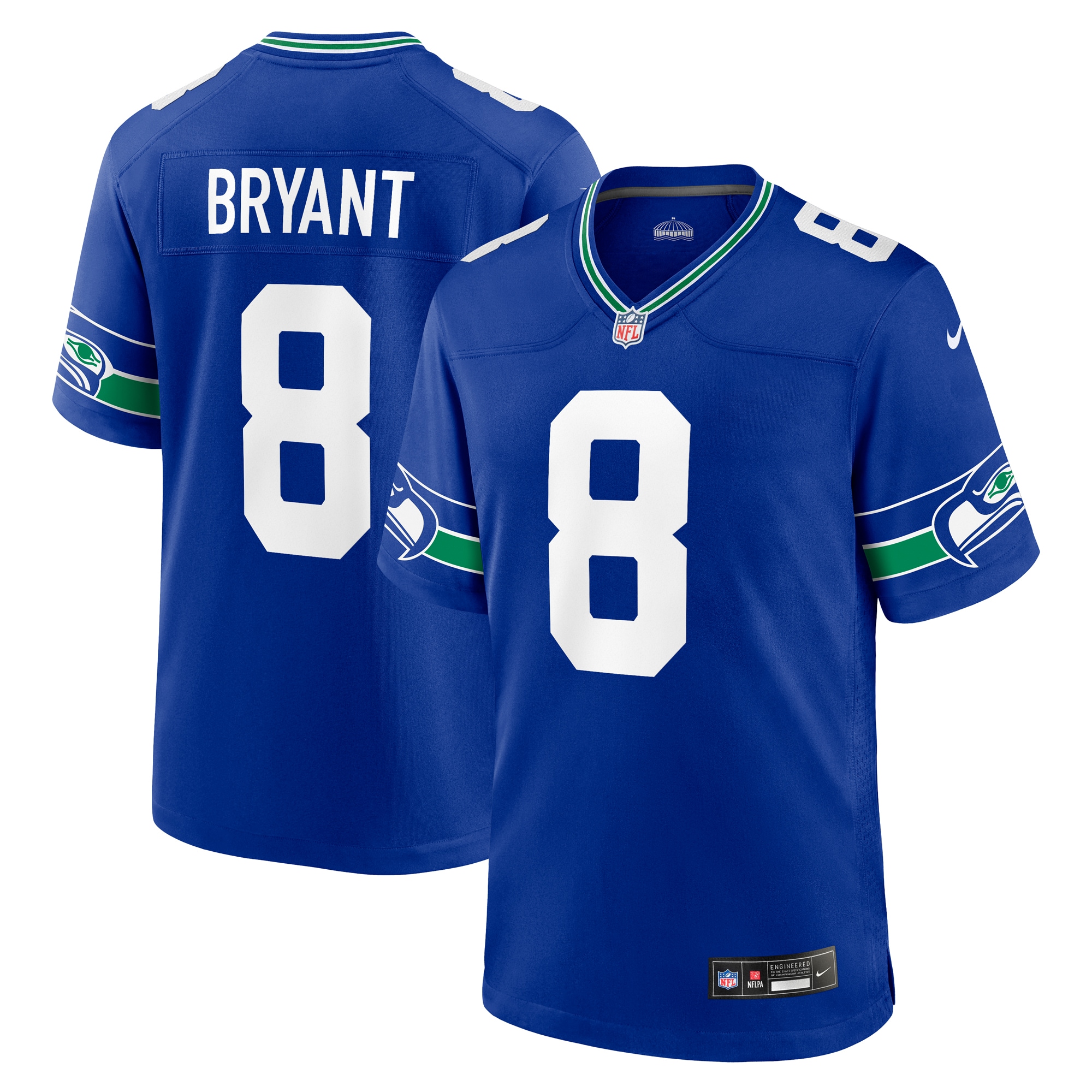 Men's Seattle Seahawks Coby Bryant Royal Throwback Player Game Jersey Js3305