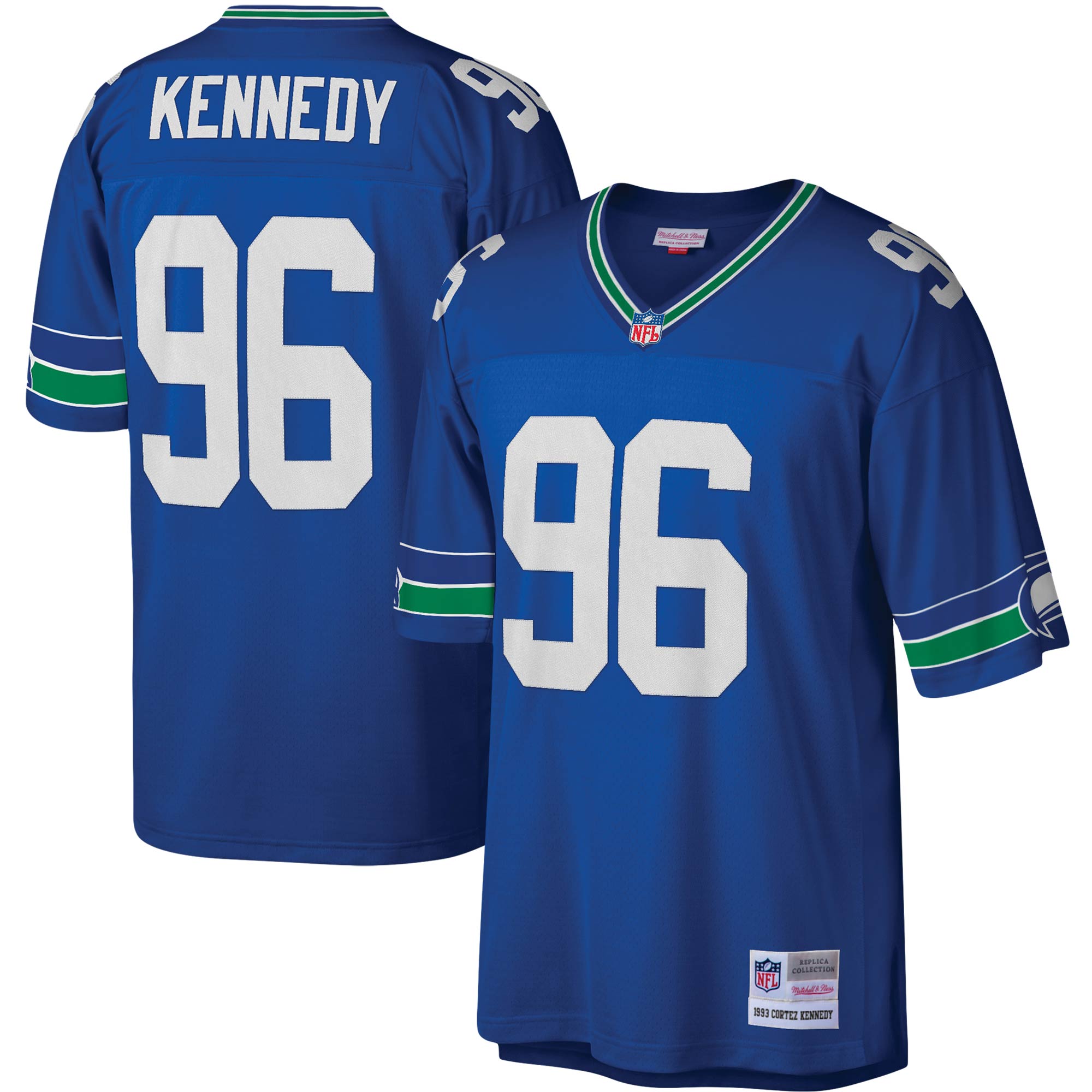 Men's Seattle Seahawks Cortez Kennedy Mitchell & Ness Royal Legacy Jersey Js1968