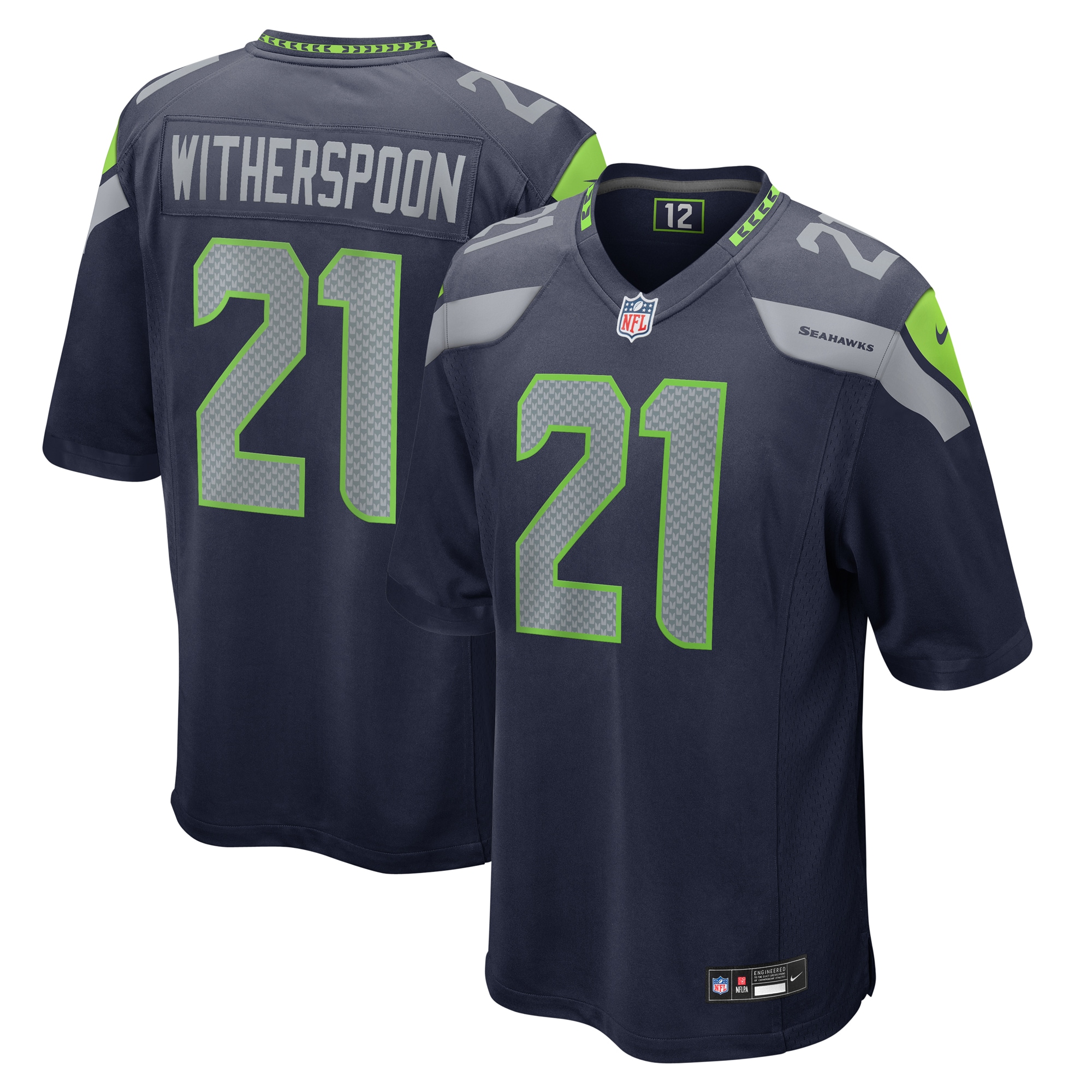 Men's Seattle Seahawks Devon Witherspoon College Navy Game Jersey Js6579