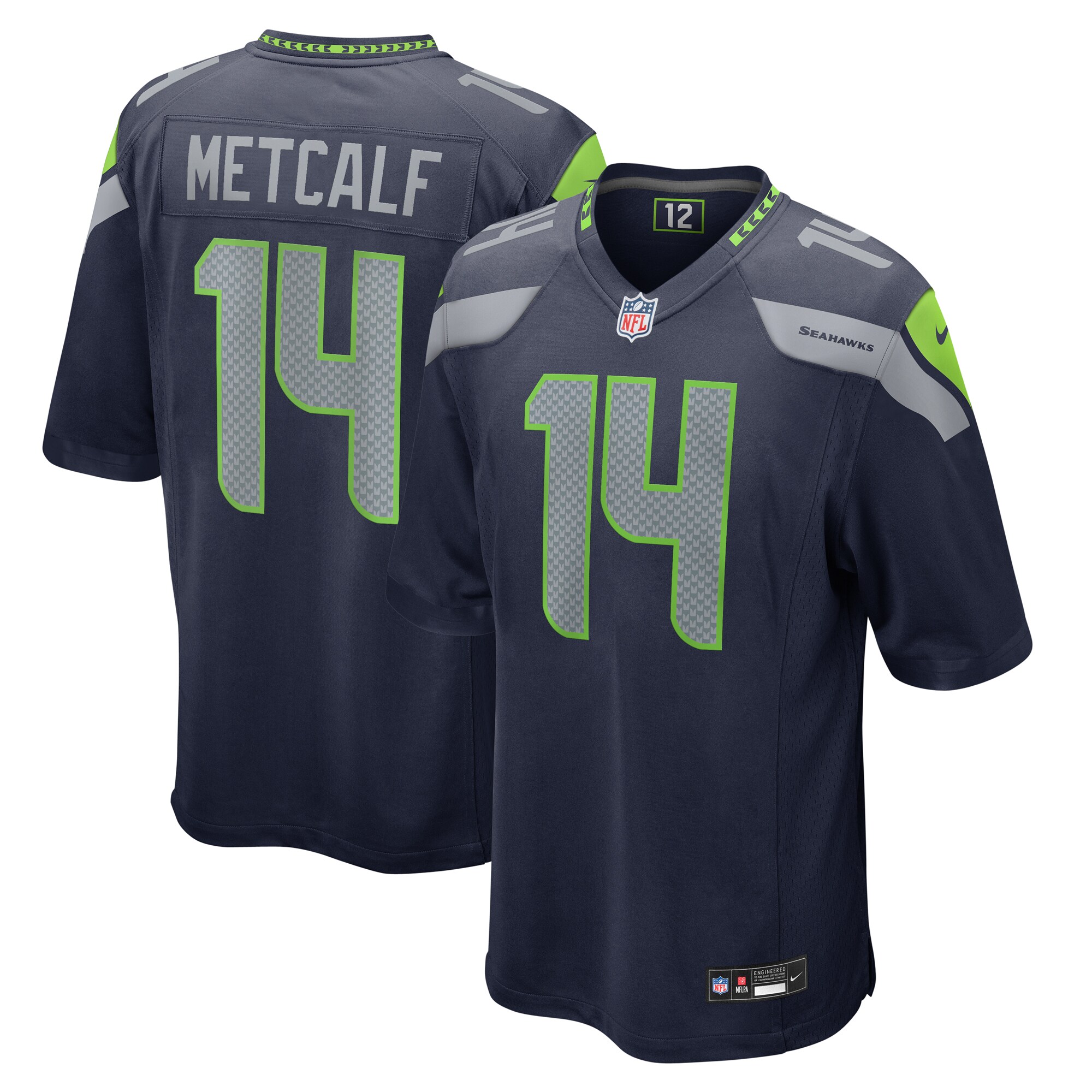 Men's Seattle Seahawks Dk Metcalf College Navy Game Jersey Js5896