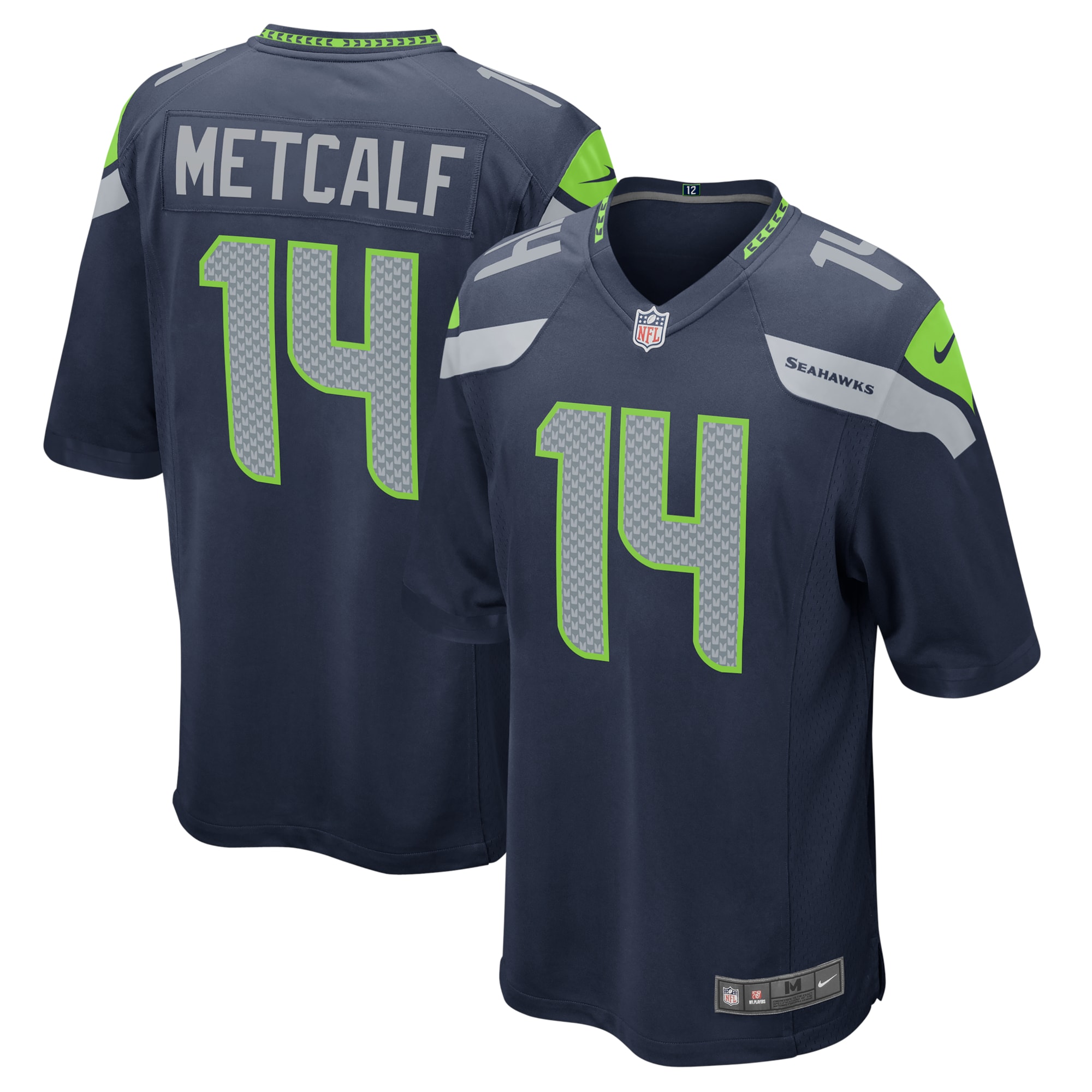 Men's Seattle Seahawks Dk Metcalf College Navy Game Team Jersey Js9107