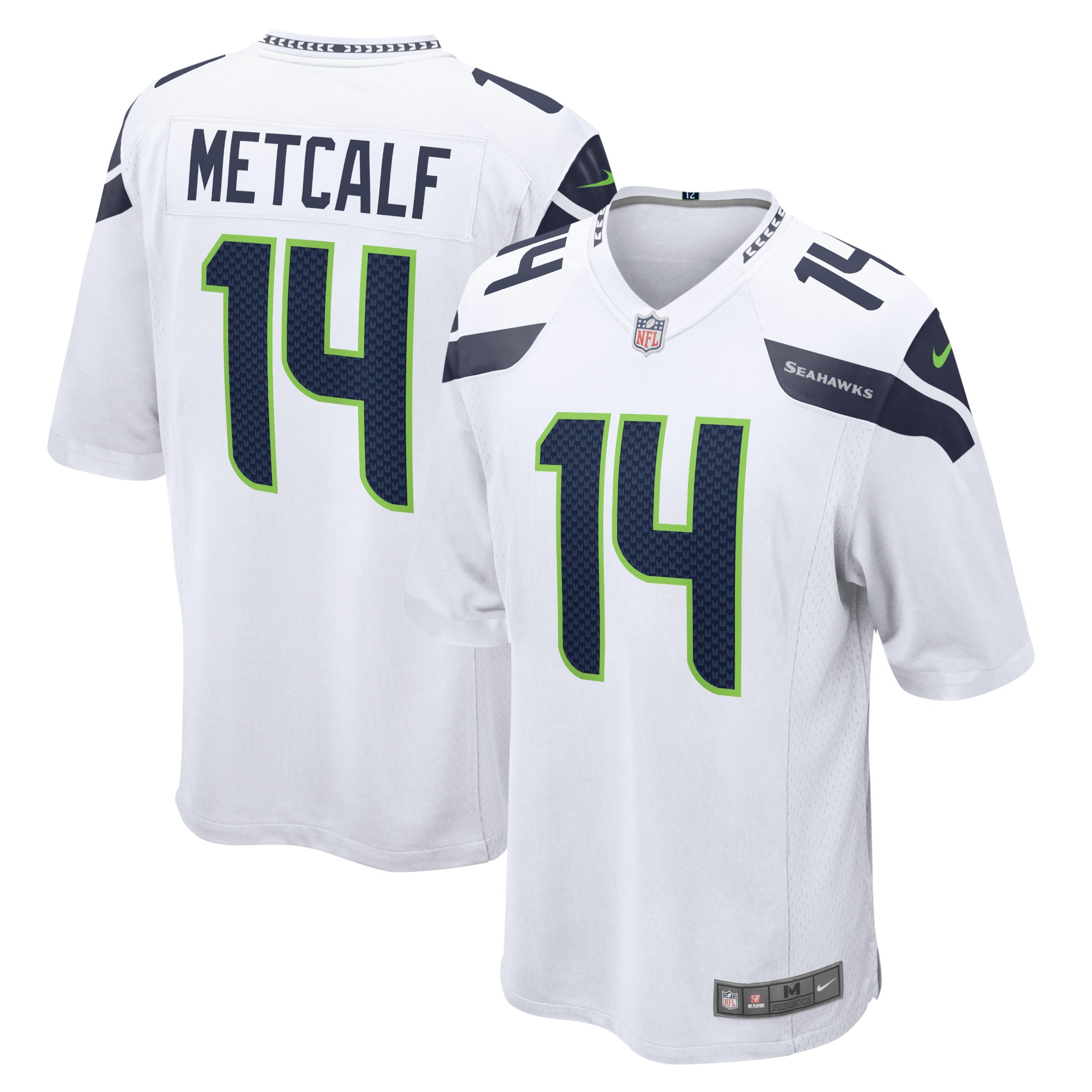 Men's Seattle Seahawks Dk Metcalf White Game Jersey Js6660