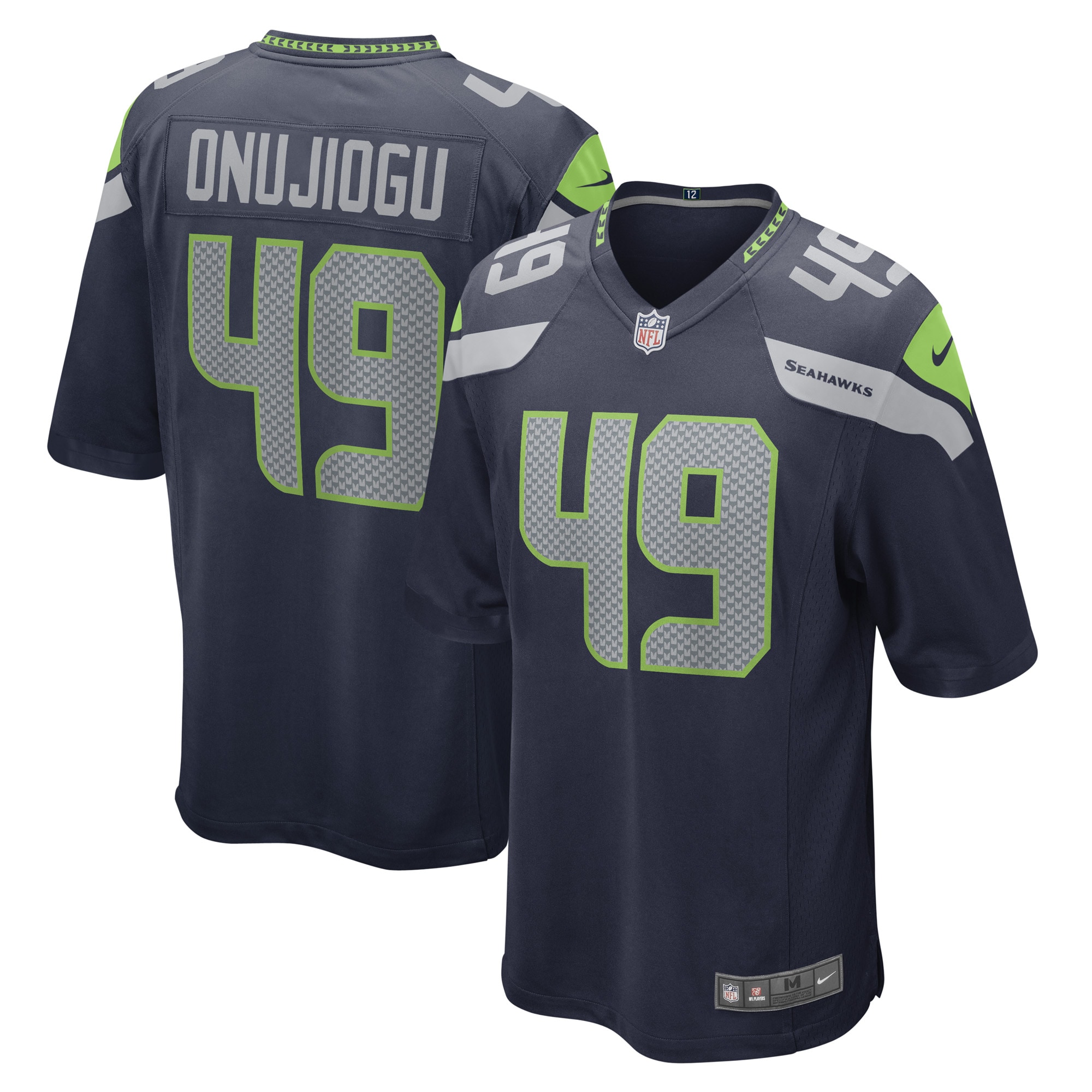 Men's Seattle Seahawks Joshua Onujiogu College Navy Game Player Jersey Js5962