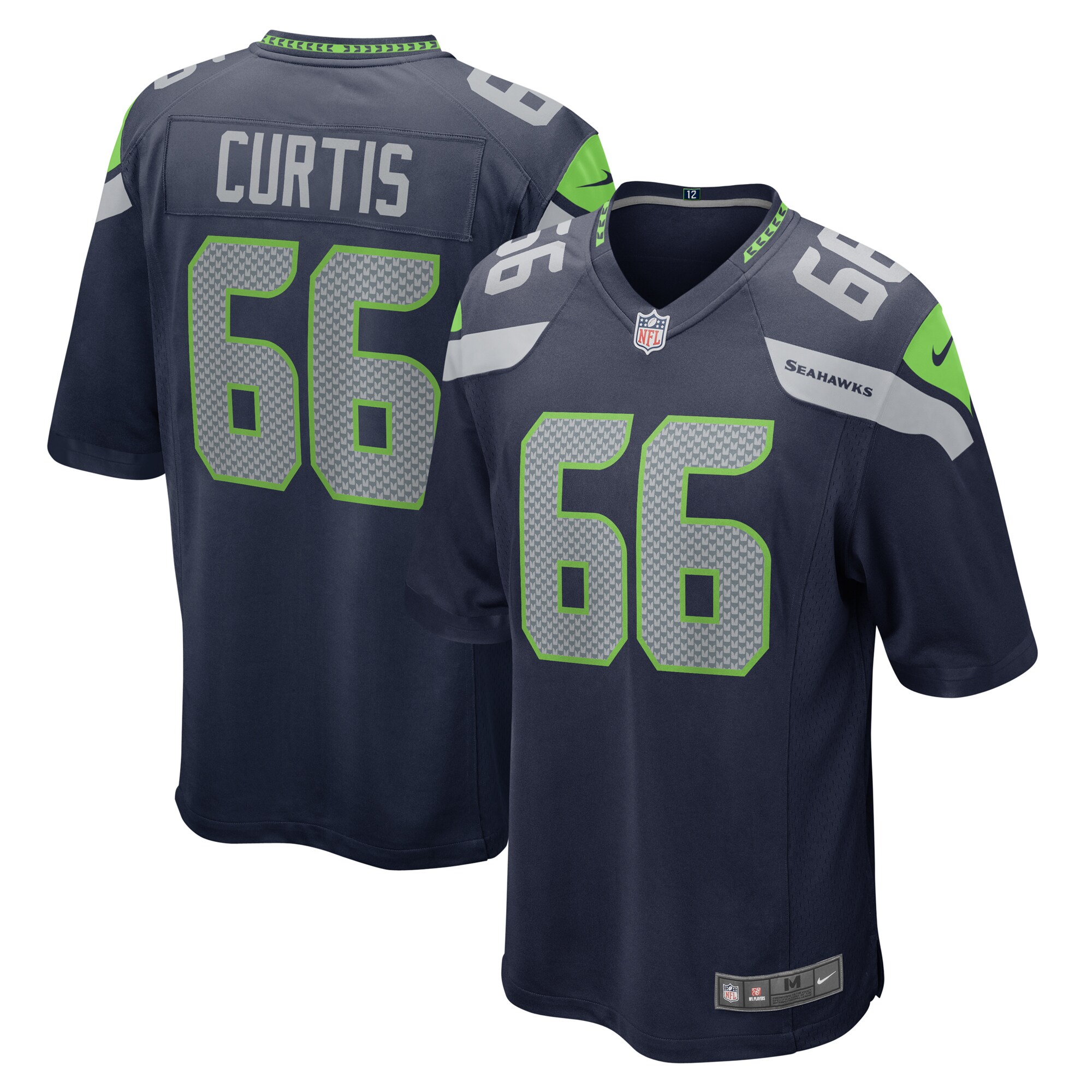 Men's Seattle Seahawks Mcclendon Curtis College Navy Team Game Jersey Js7988
