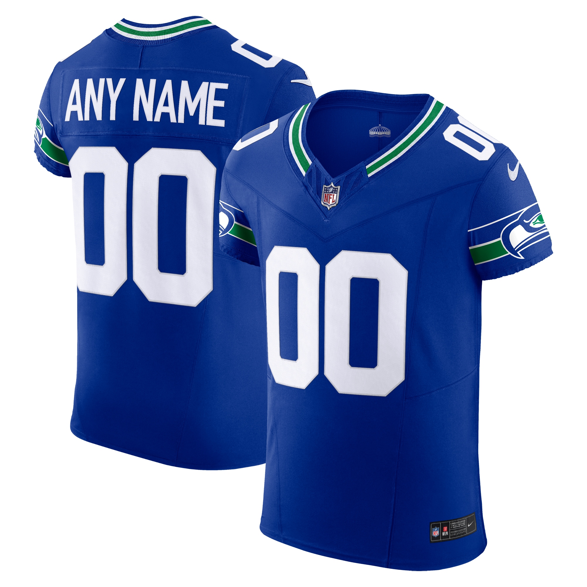 Men's Seattle Seahawks Men's Royal Alternate Vapor F.u.s.e. Elite Custom Jersey Js7810