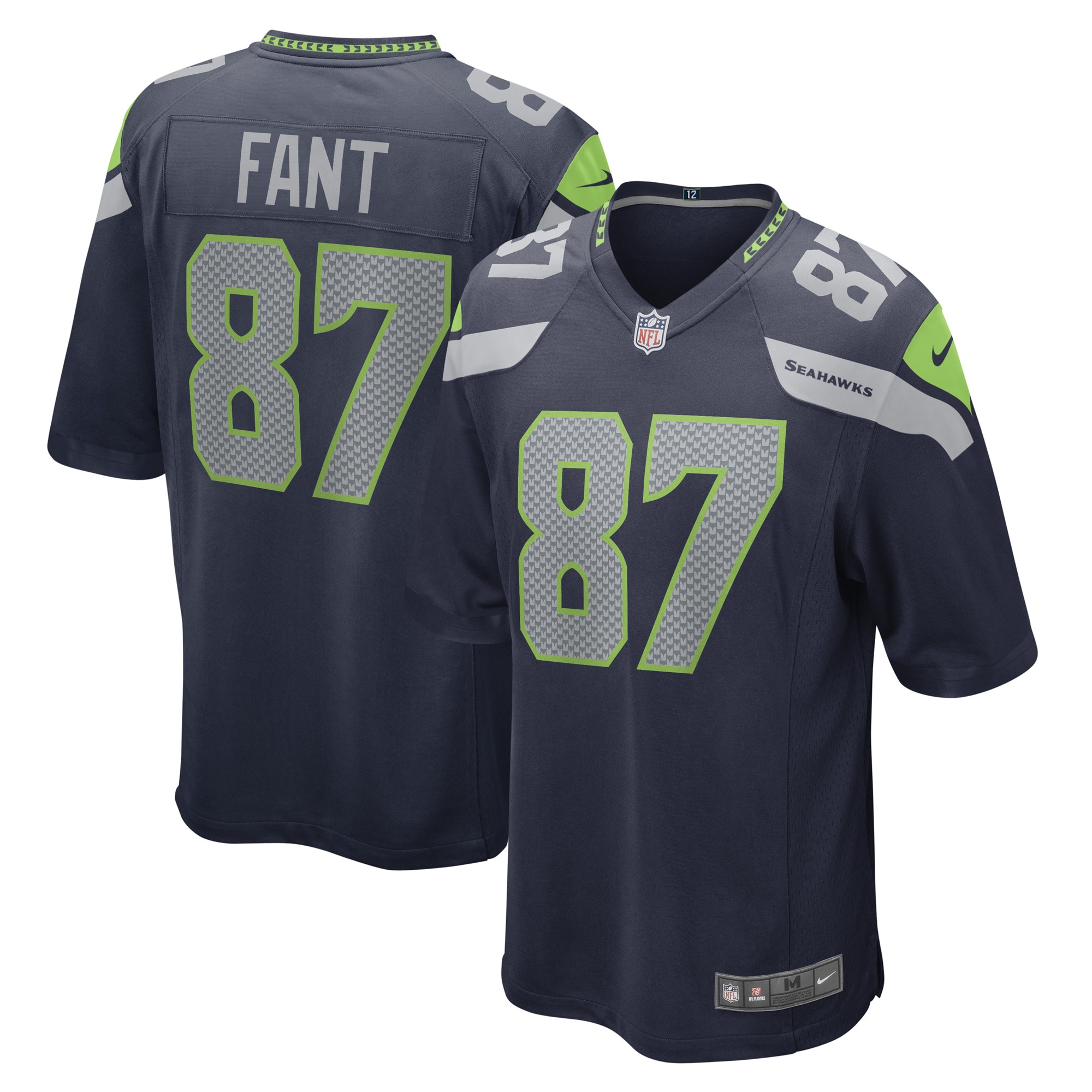 Men's Seattle Seahawks Noah Fant College Navy Game Player Jersey Js2917