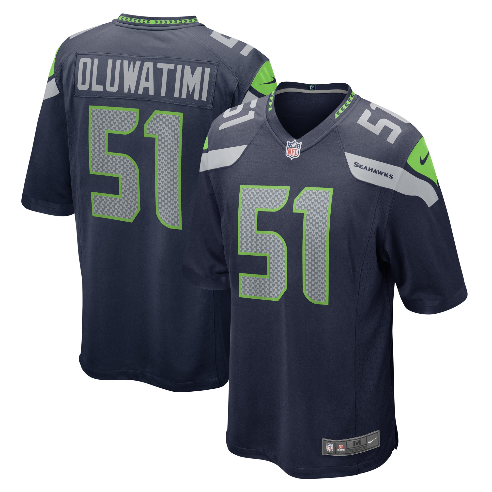 Men's Seattle Seahawks Olusegun Oluwatimi College Navy Game Jersey Js4683