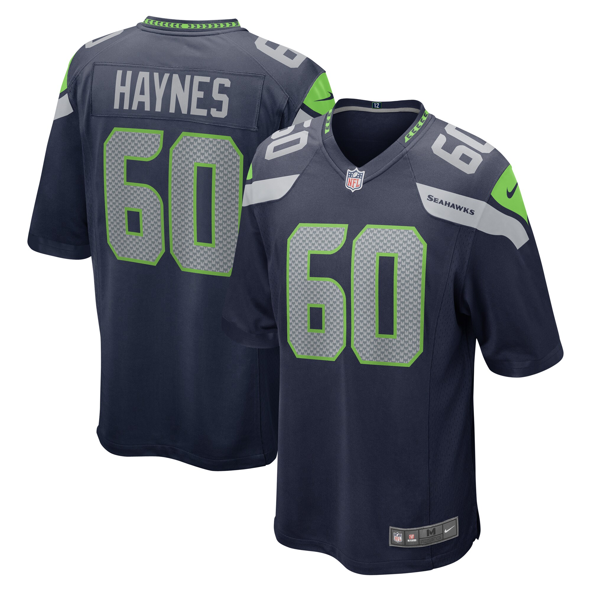 Men's Seattle Seahawks Phil Haynes College Navy Game Jersey Js5622