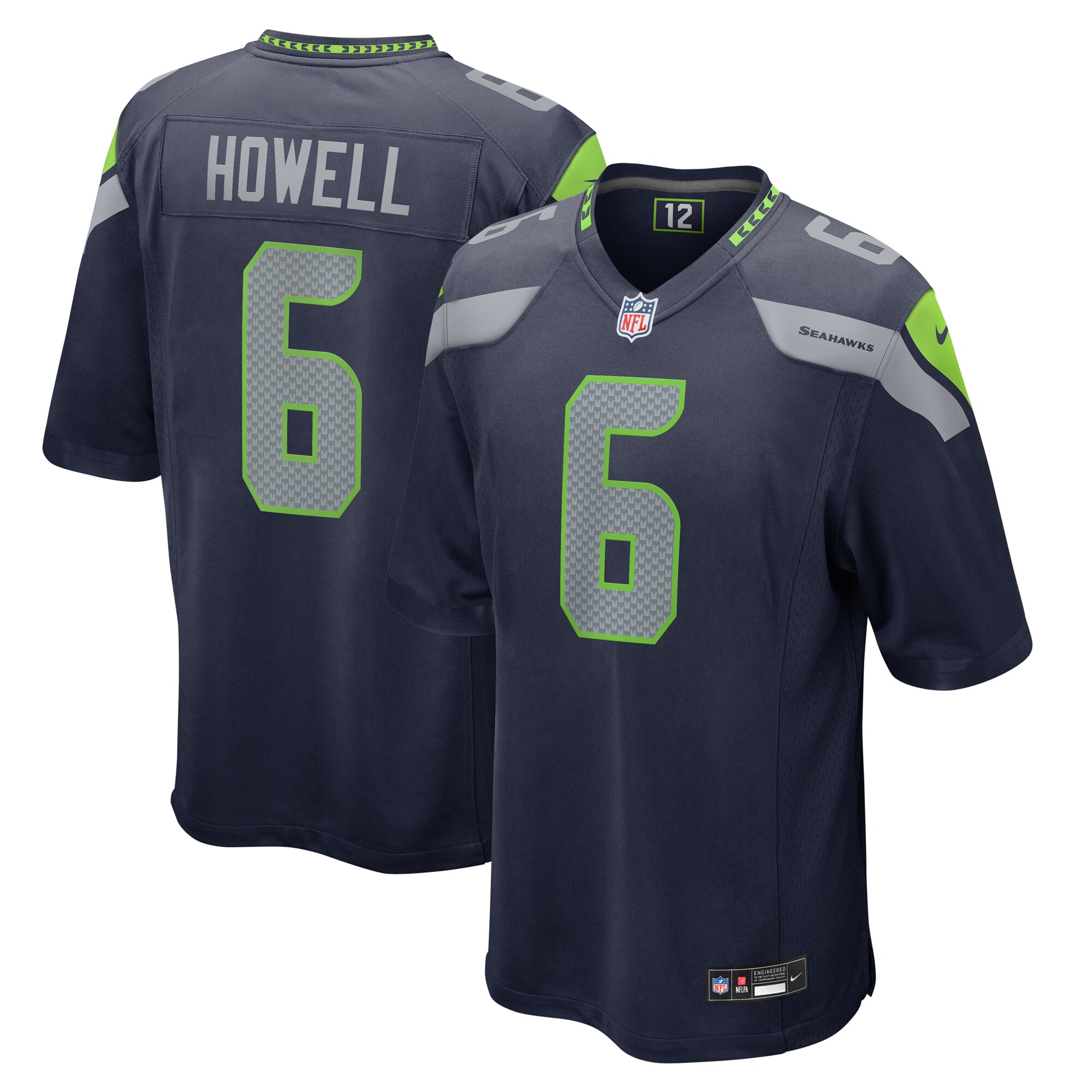 Men's Seattle Seahawks Sam Howell College Navy Game Jersey Js9449
