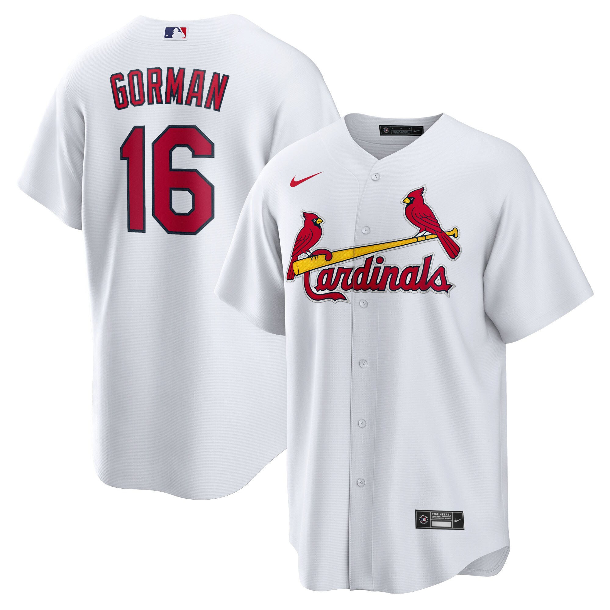 Men's St. Louis Cardinals Nolan Gorman White Home Jersey
