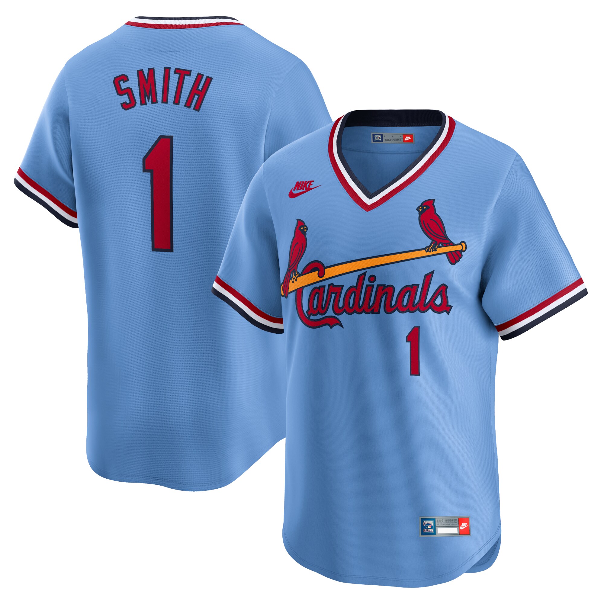 Men's St. Louis Cardinals Ozzie Smith Royal Throwback Cooperstown Limited Jersey