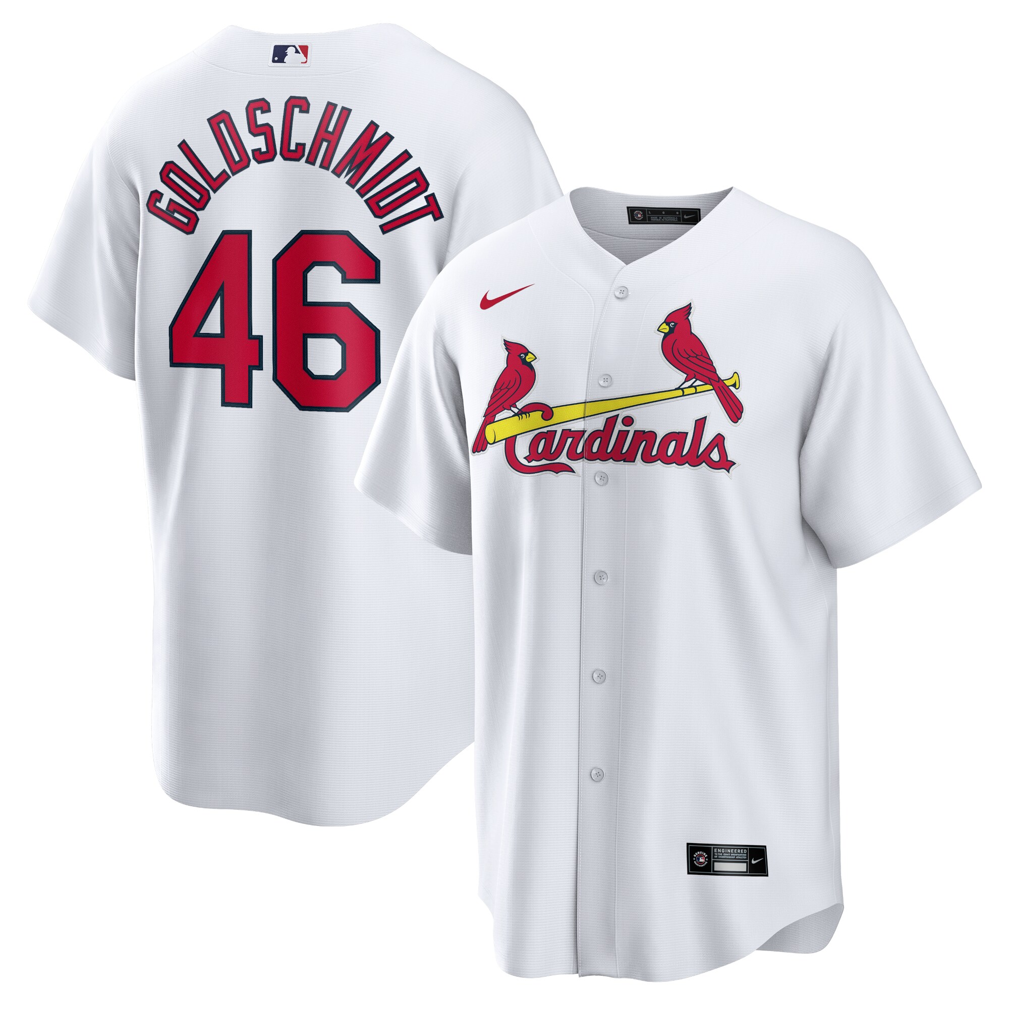 Men's St. Louis Cardinals Paul Goldschmidt White Home Player Name Jersey