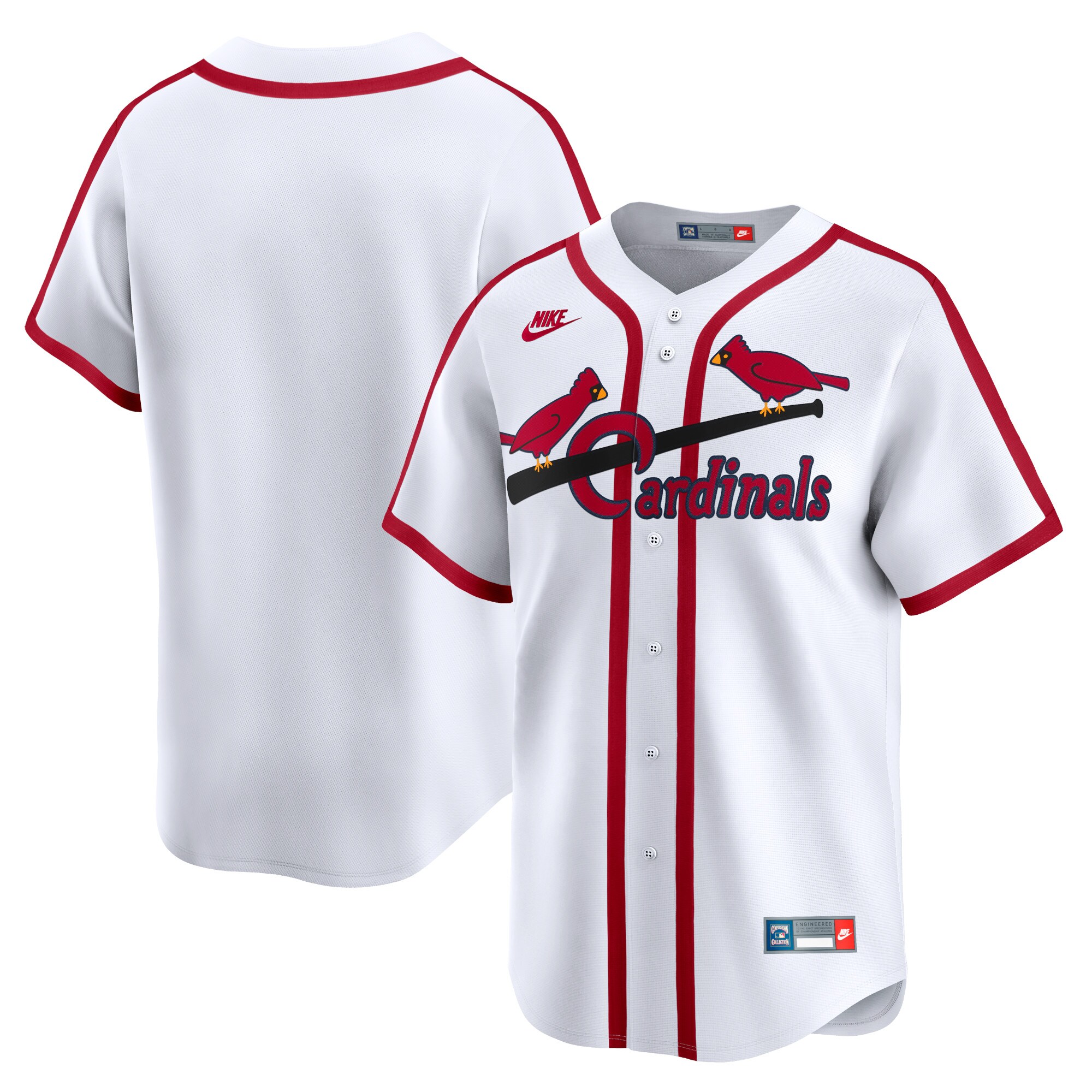 Men's St. Louis Cardinals White Cooperstown Collection Limited Jersey